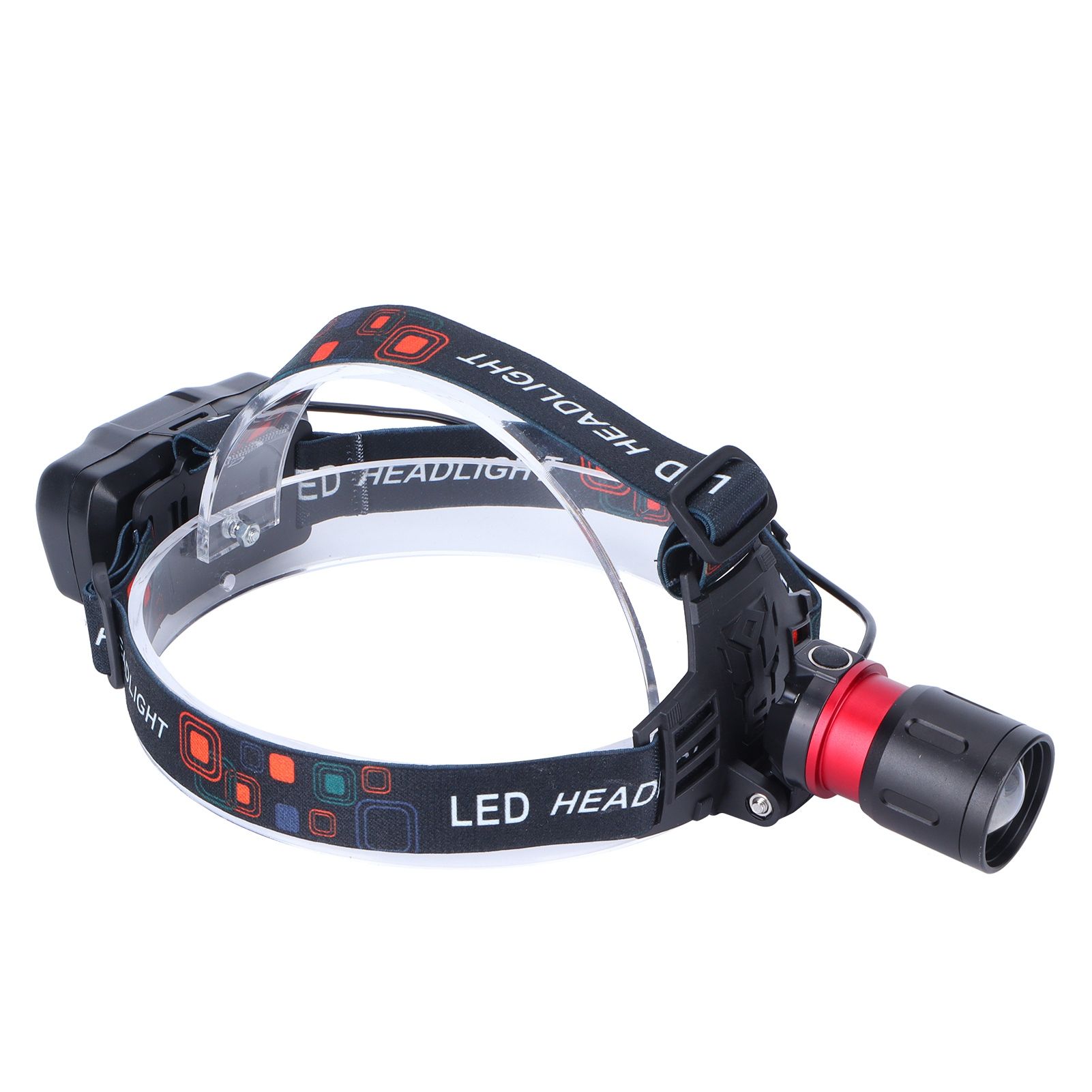 LED Headlamp Green Light Waterproof Head Lamp USB Charging for Outdoor Fishing