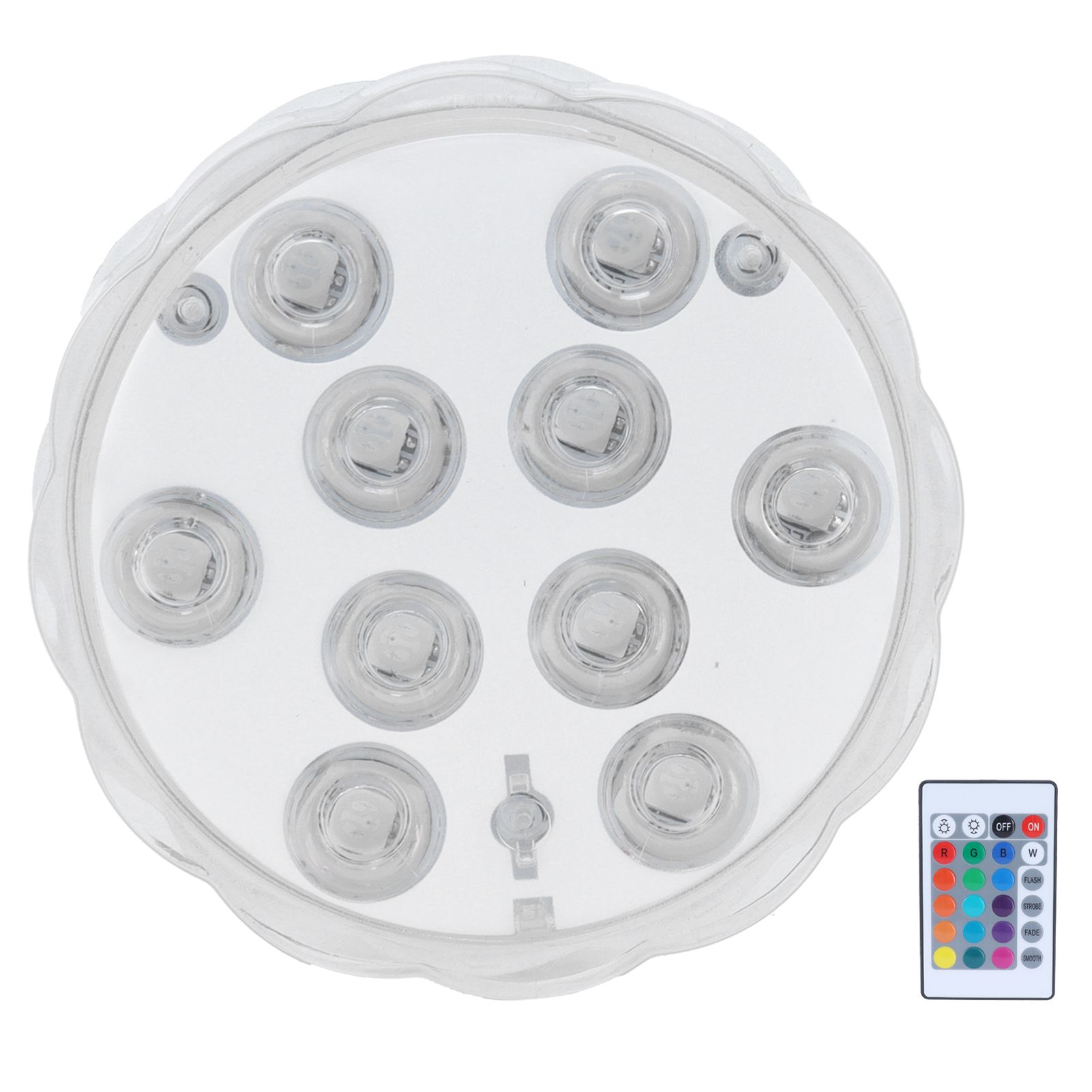 7cm/2.8in 16‑Color LED Pool Light RGB Underwater Lamp with 24‑Key Remote view 2