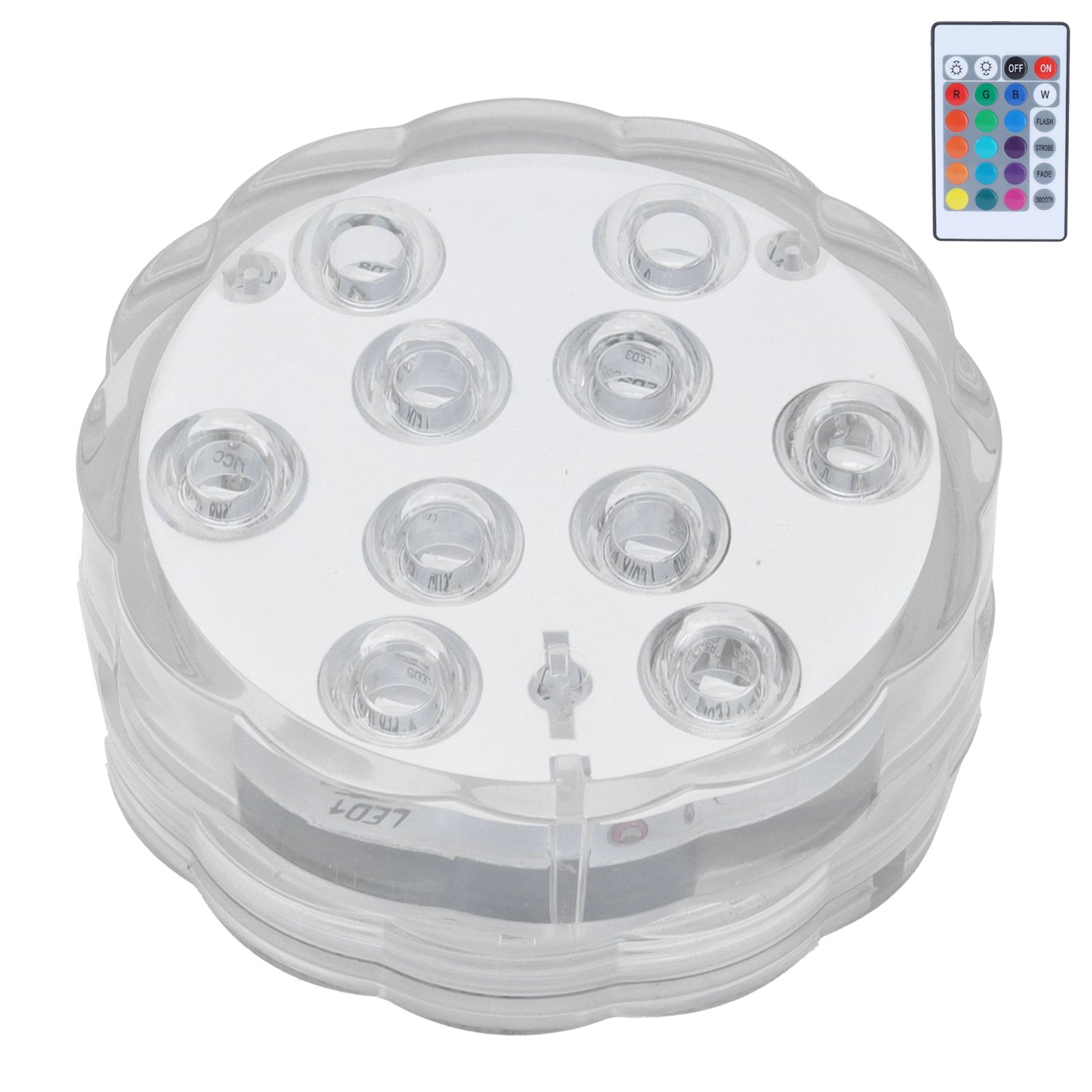 7cm/2.8in 16‑Color LED Pool Light RGB Underwater Lamp with 24‑Key Remote view 8