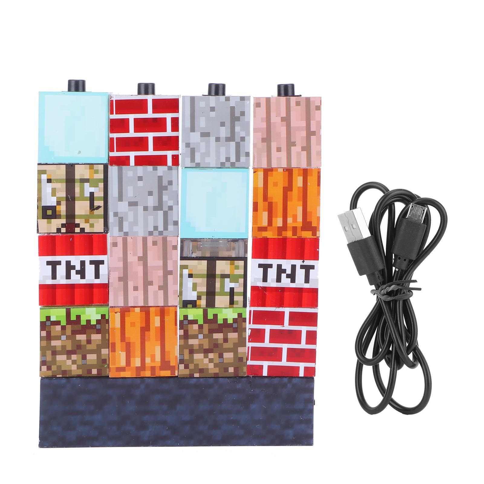 Building Block Lamp USB Innovative Square Splicing Night Light Children Kids Toys view 2