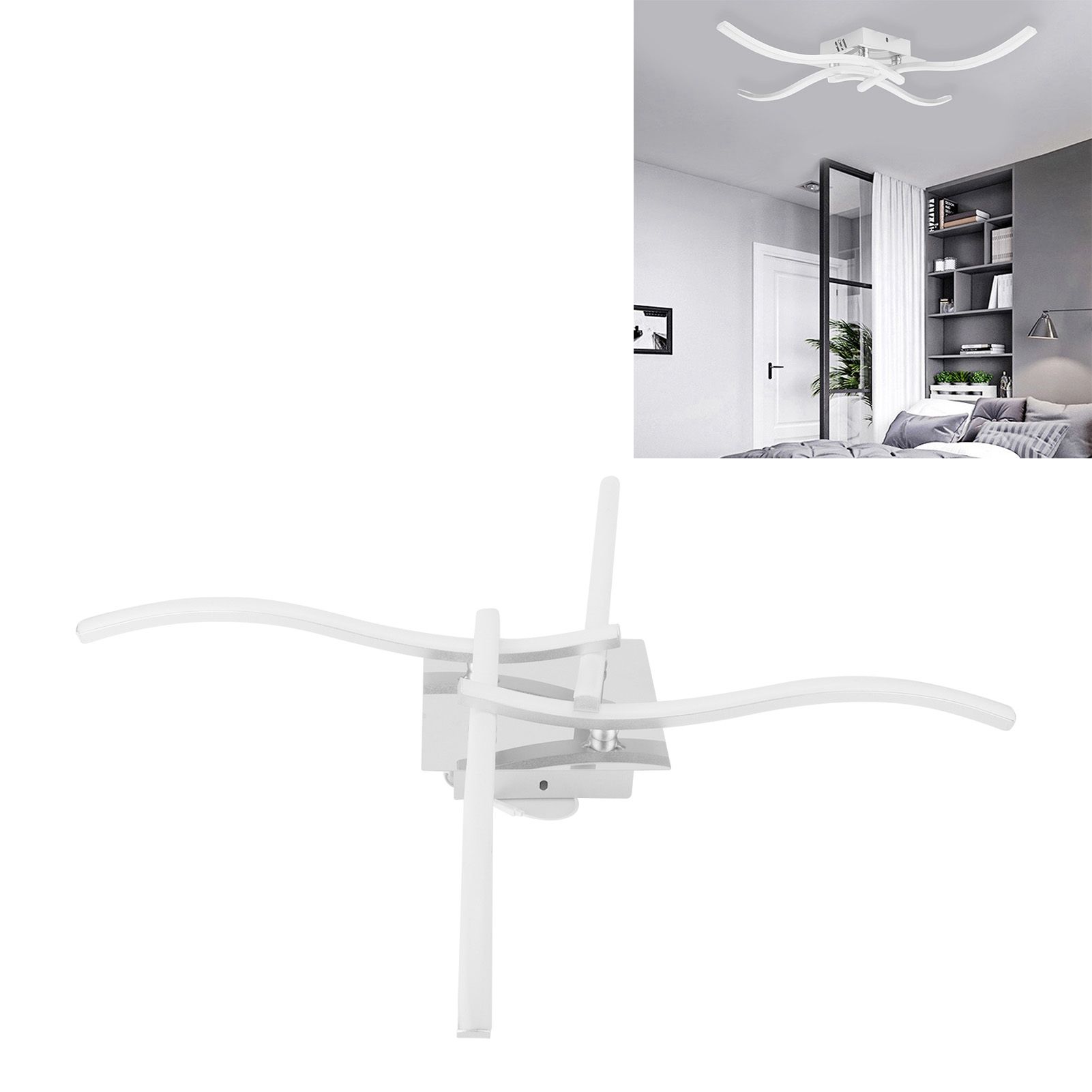 140LED Ceiling Light Elegant Curved Design Ceiling Lamp for Bedroom Living view 12