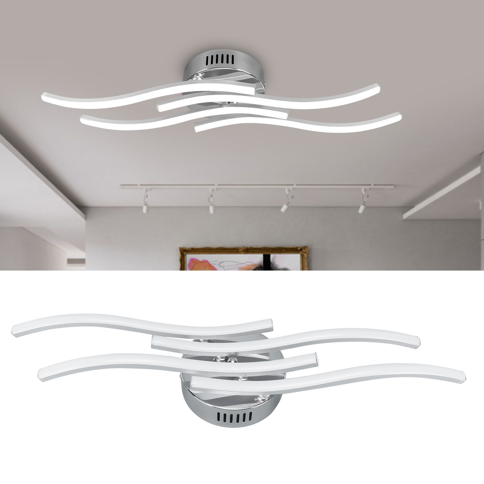 LED Wavy Ceiling Light 140LED Modern Ceiling Lamp for Bedroom Living Room view 12