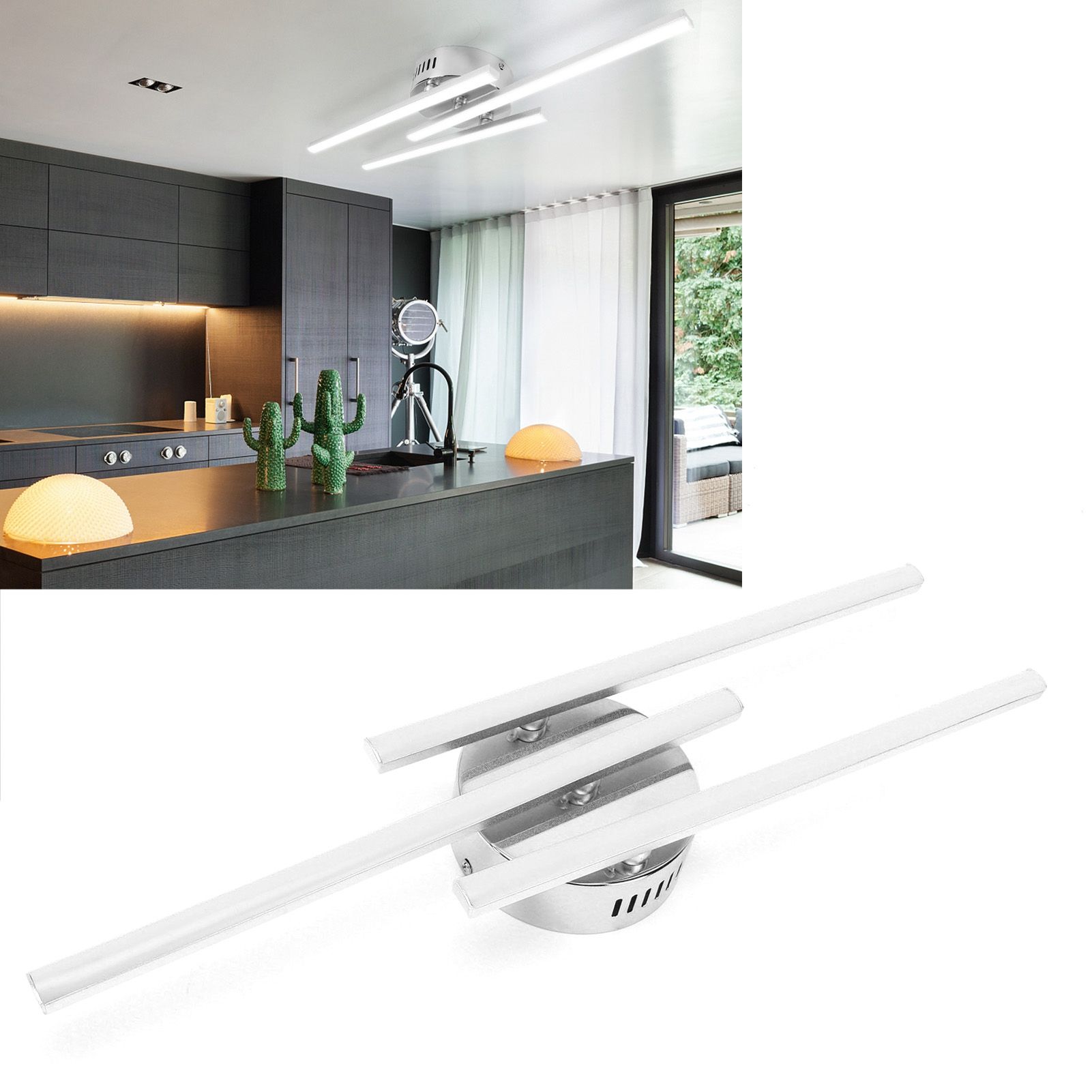 105LED Ceiling Lamp 2500LM Nordic Modern Strip Type Living Room Light view 12