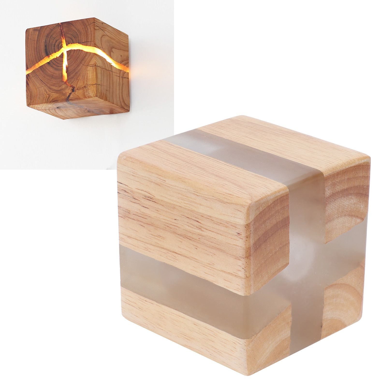 Cracked Wood Grain Wall Lamp Wall Light Bedroom Bedside Night Light Indoor view 11