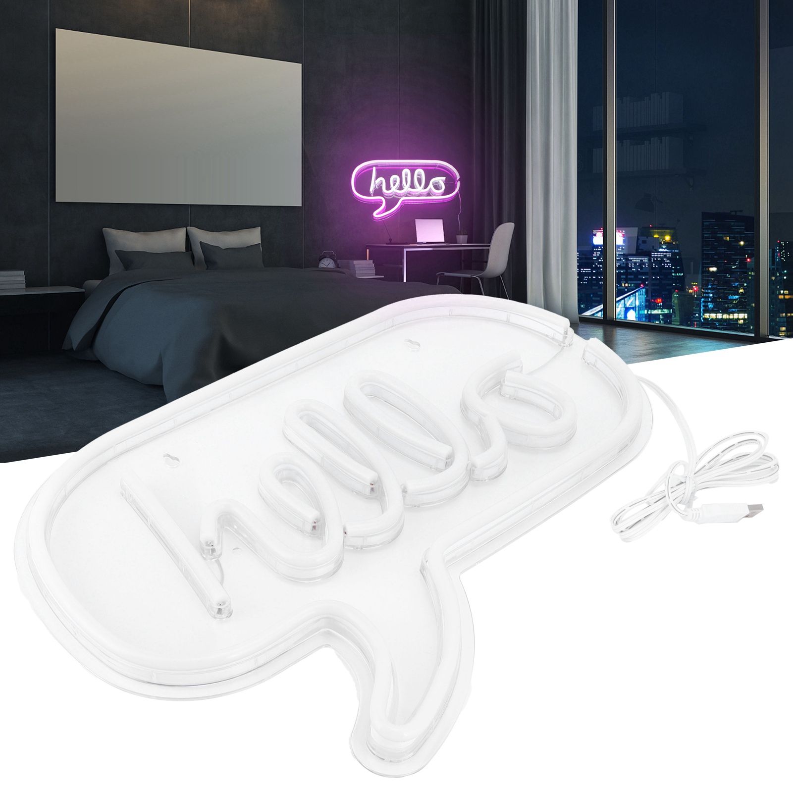 USB Neon Light Innovative LED Wall Neon Sign Decoration for Bedroom Party view 12