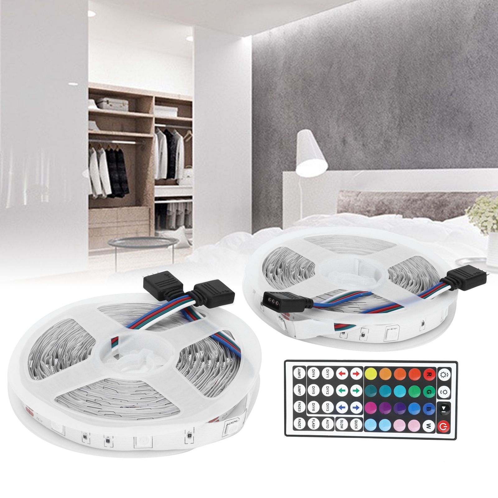 300LED Strip Light 10M Colorful RGB Strip Lights Dimmable 12V for Outdoor Decor view 11