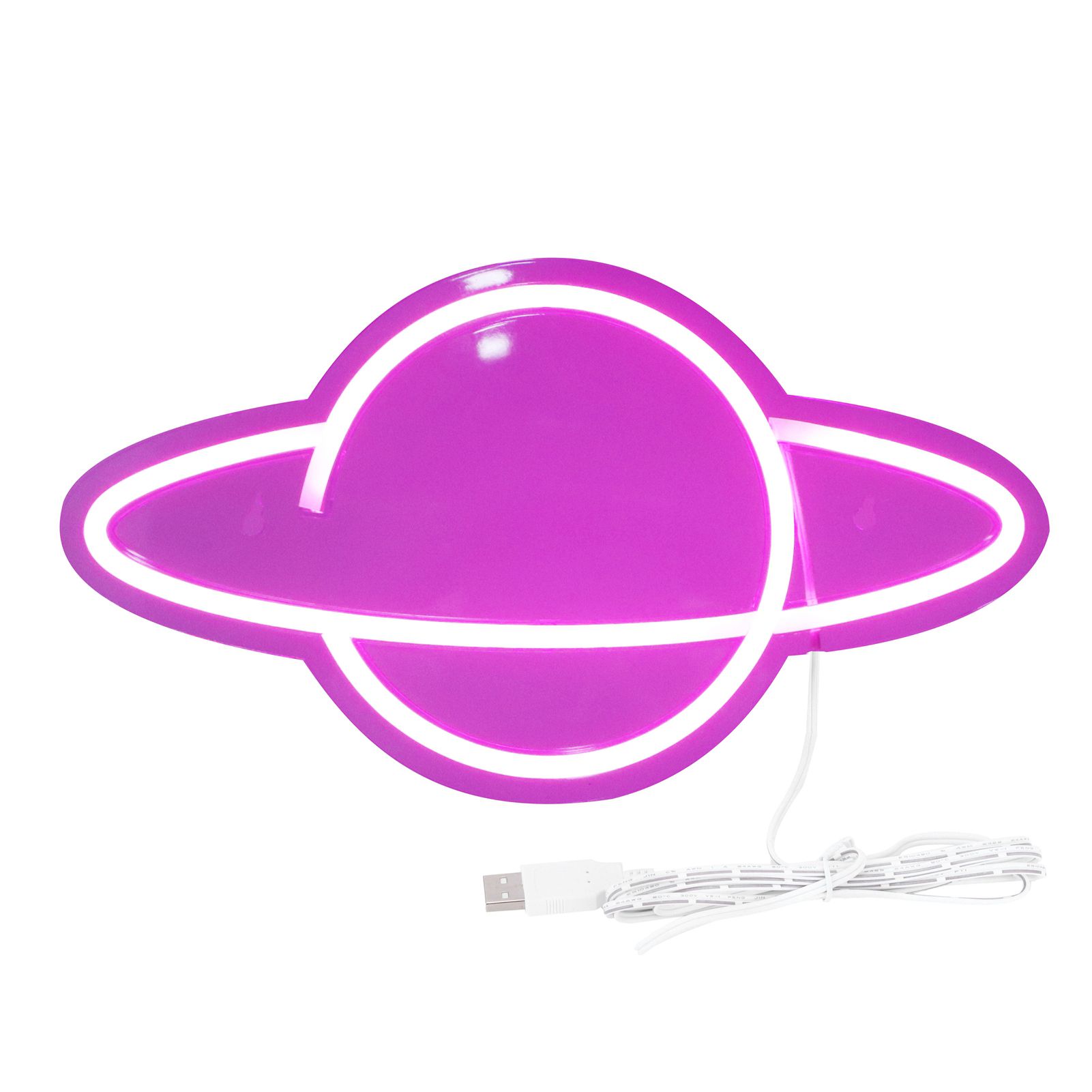 USB Neon Light Planet‑Shape LED Wall Neon Sign Decoration for Birthday Party