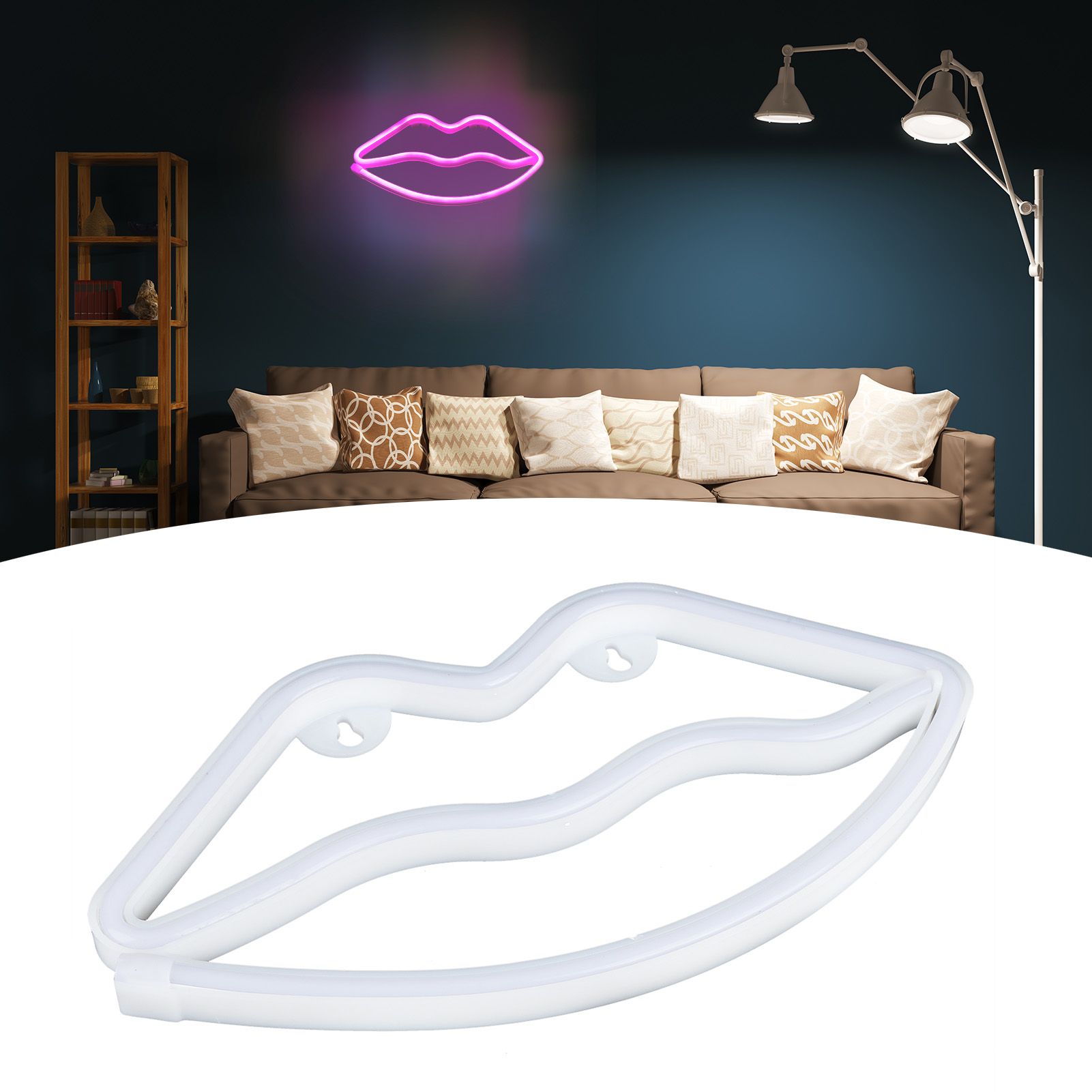 LED Neon Sign Lamp Lip Shaped Wall Decorative Light for Proposal Wedding Home view 12