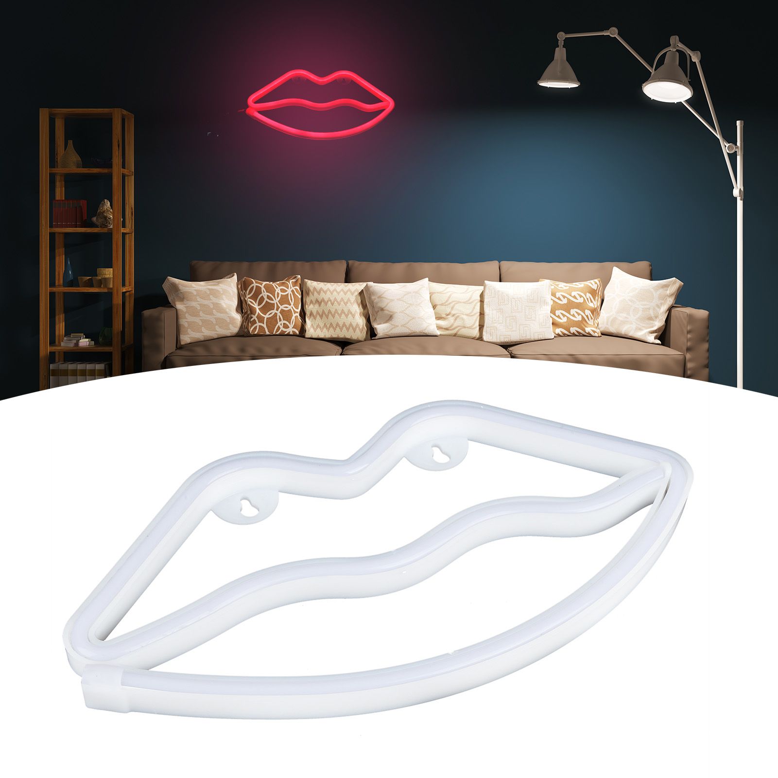 LED Neon Sign Lamp Lip Shaped Wall Decorative Light for Proposal Wedding Home view 11