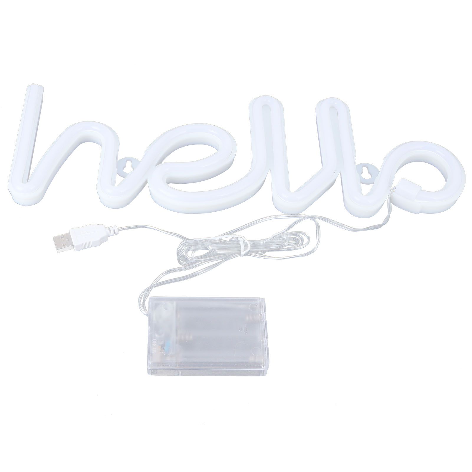 LED Neon Sign Hello Letters Neon Light Wall Decor for Wedding Party view 2