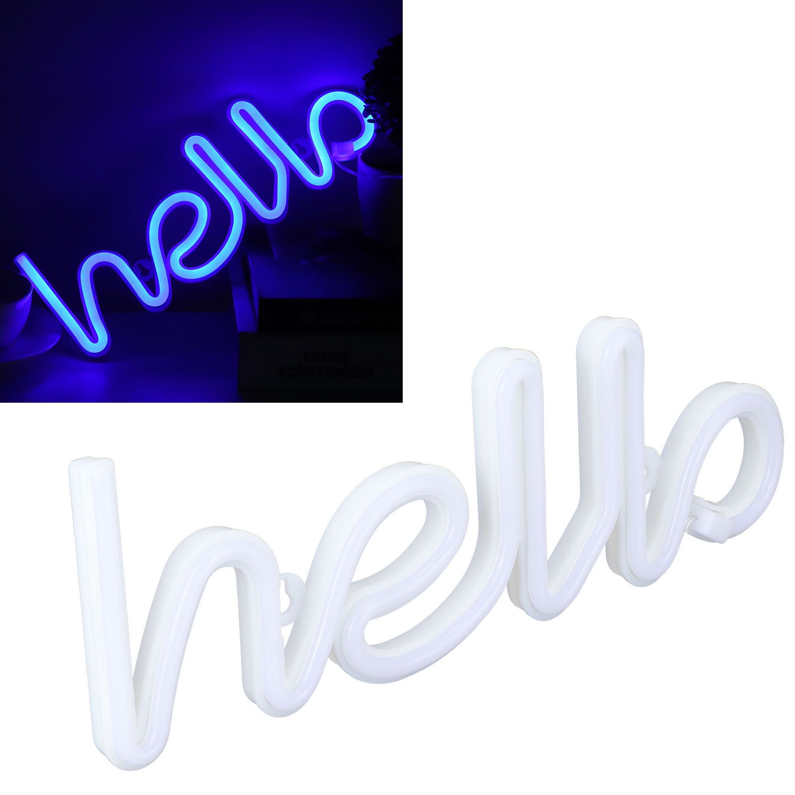 LED Neon Sign Hello Letters Neon Light Wall Decor for Wedding Party view 12