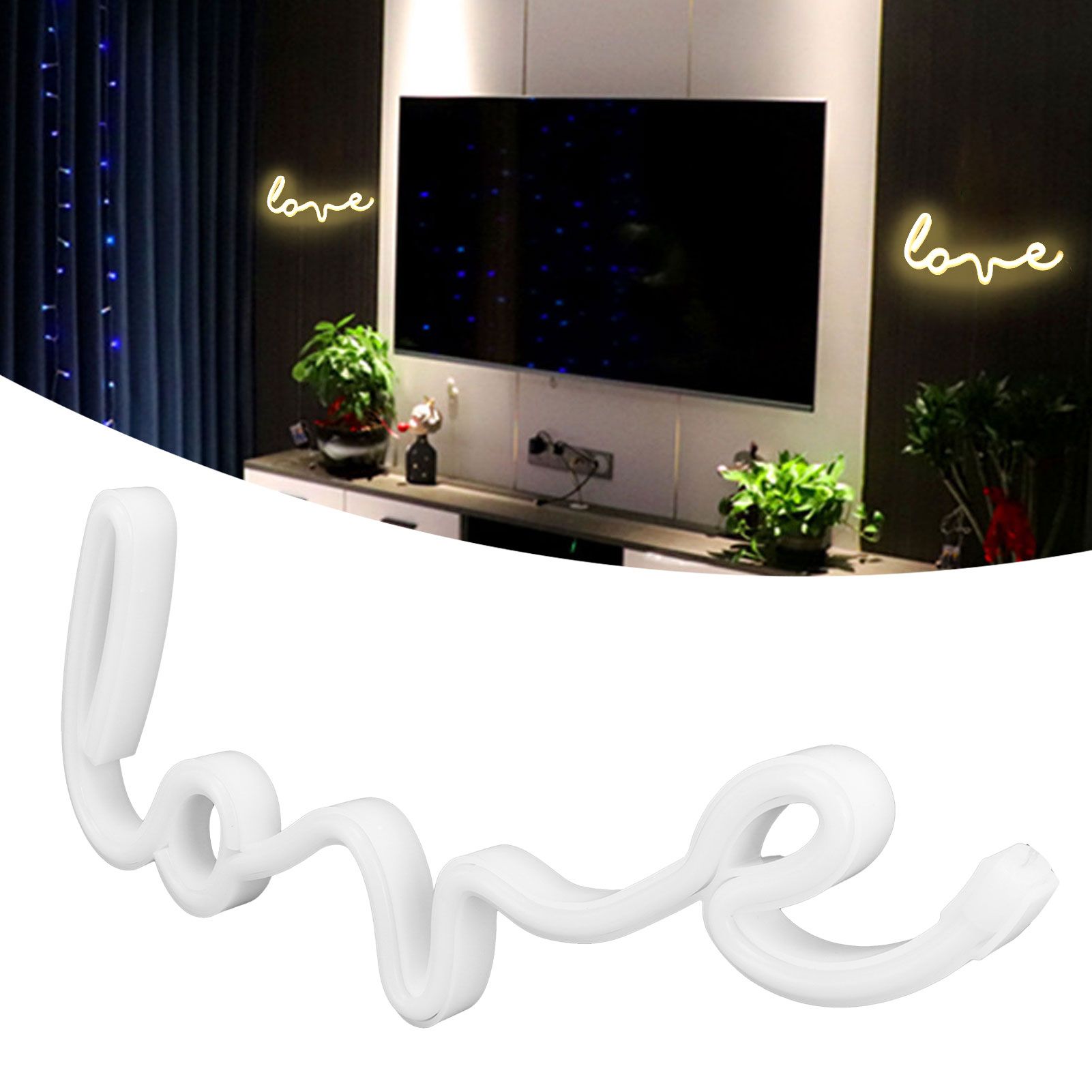 Love Letters Neon Signs LED Neon Decorative Light for Bedroom USB/Battery view 12