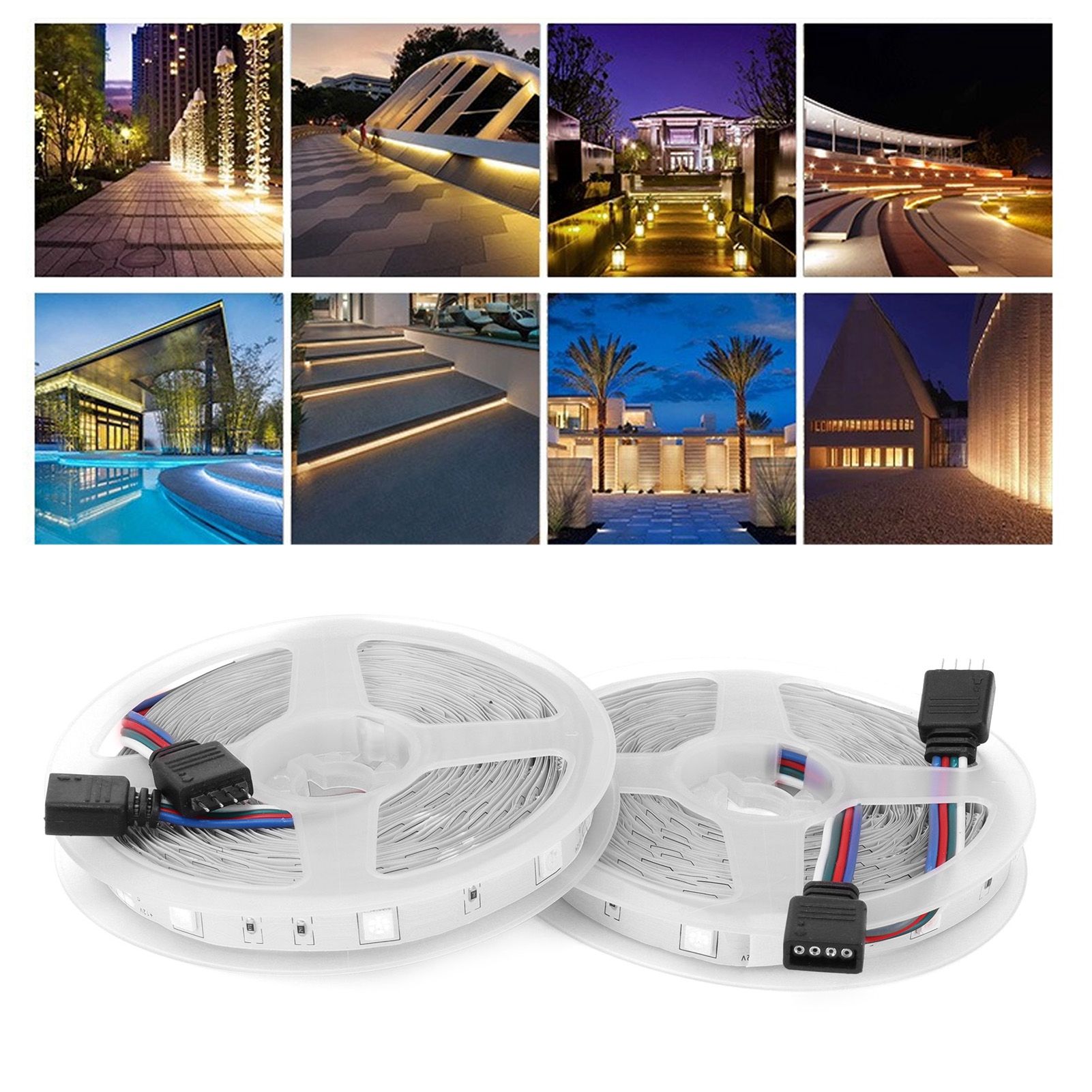LED Strip Light 12V 5050SMD RGB Color Changing Rope Light Bluetooth APP view 12