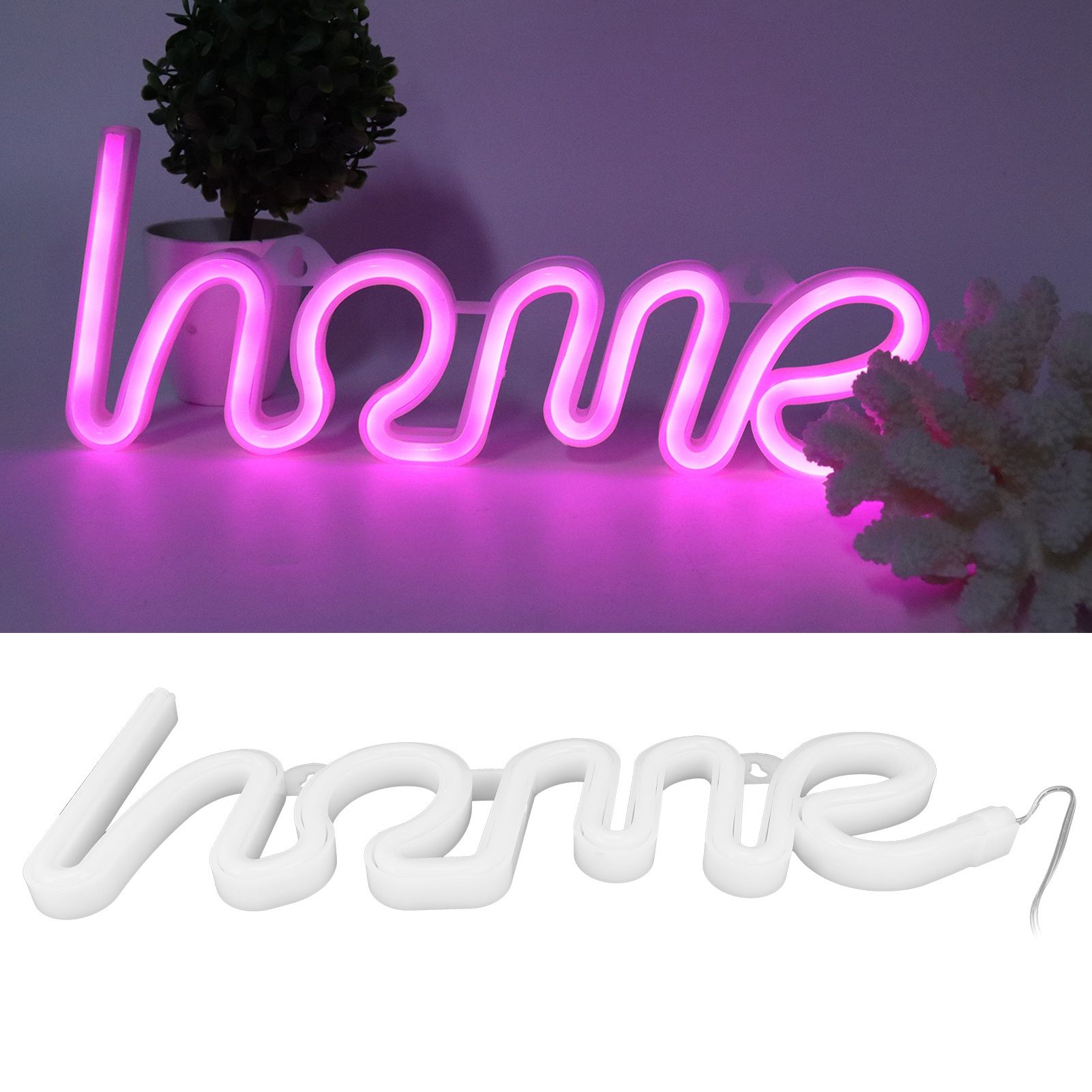 LED Neon Light Unique HOMEPattern Wall Sign Lamp Proposal Wedding Party Bar view 11