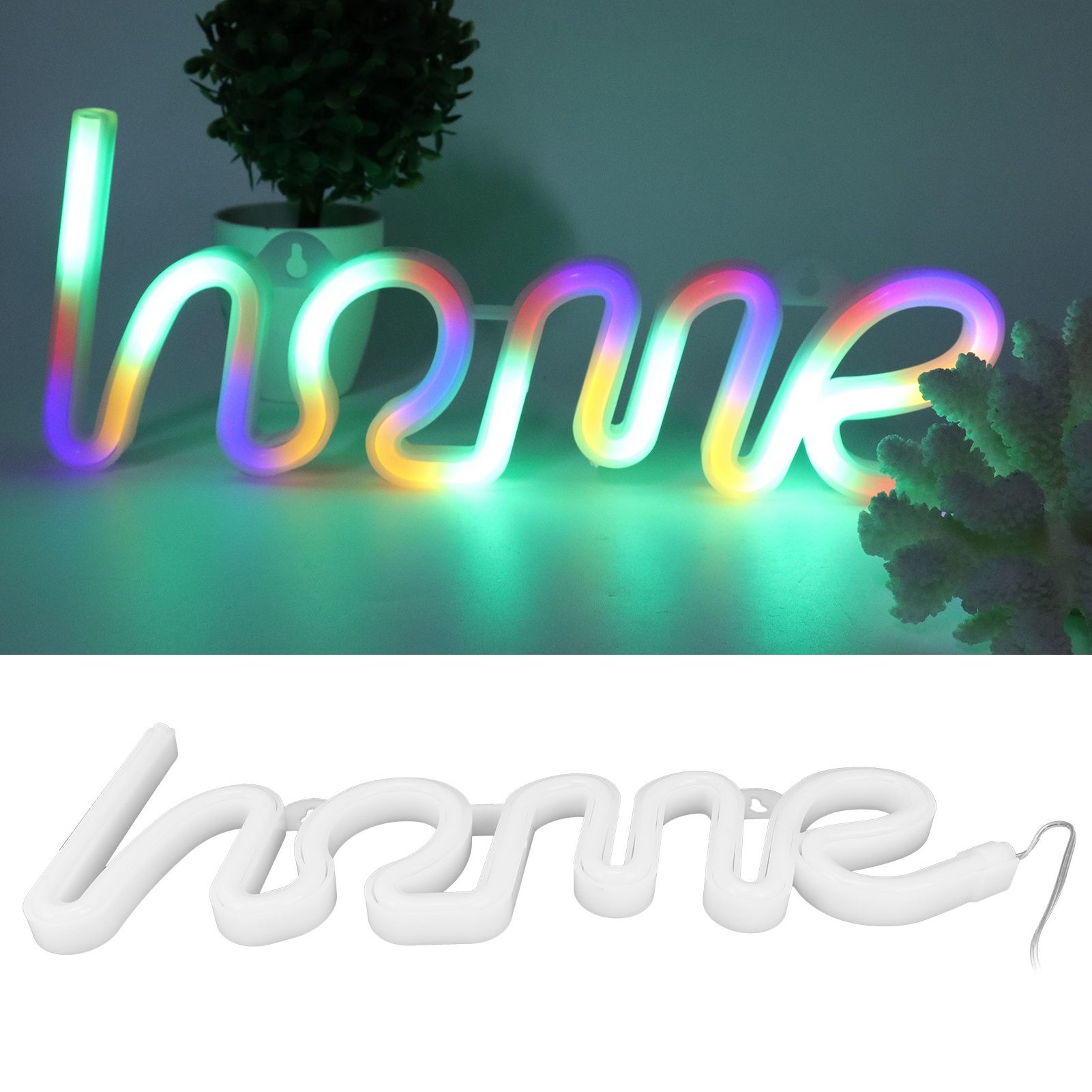 HOME Neon Sign Colorful Wall Hanging LED Neon Light USB Or Battery Powered for view 11