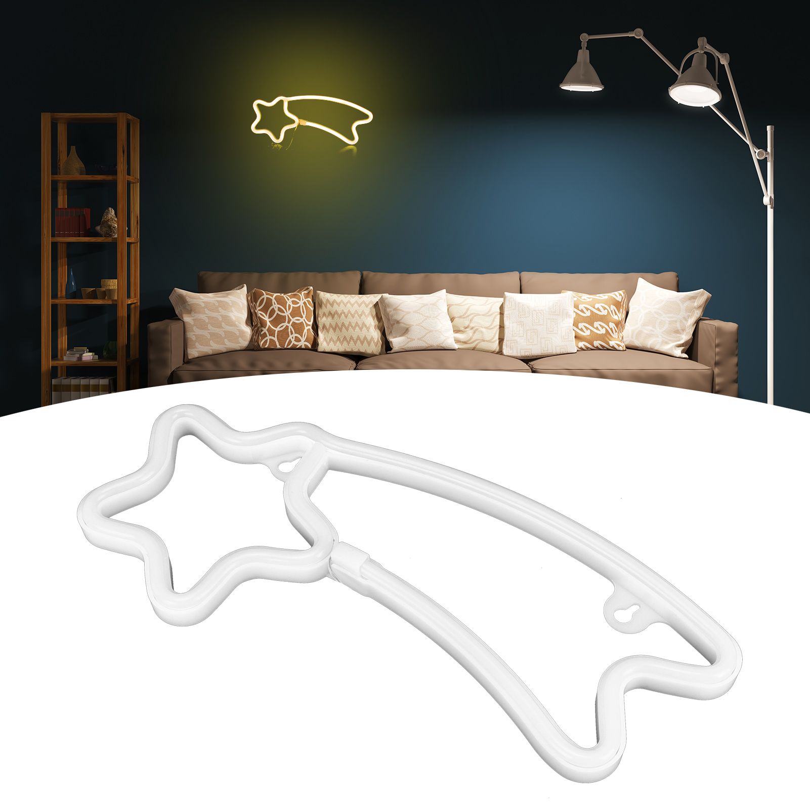 LED Neon Light Meteor shape Neon Sign Lamp Proposal Wedding Birthday Party view 12