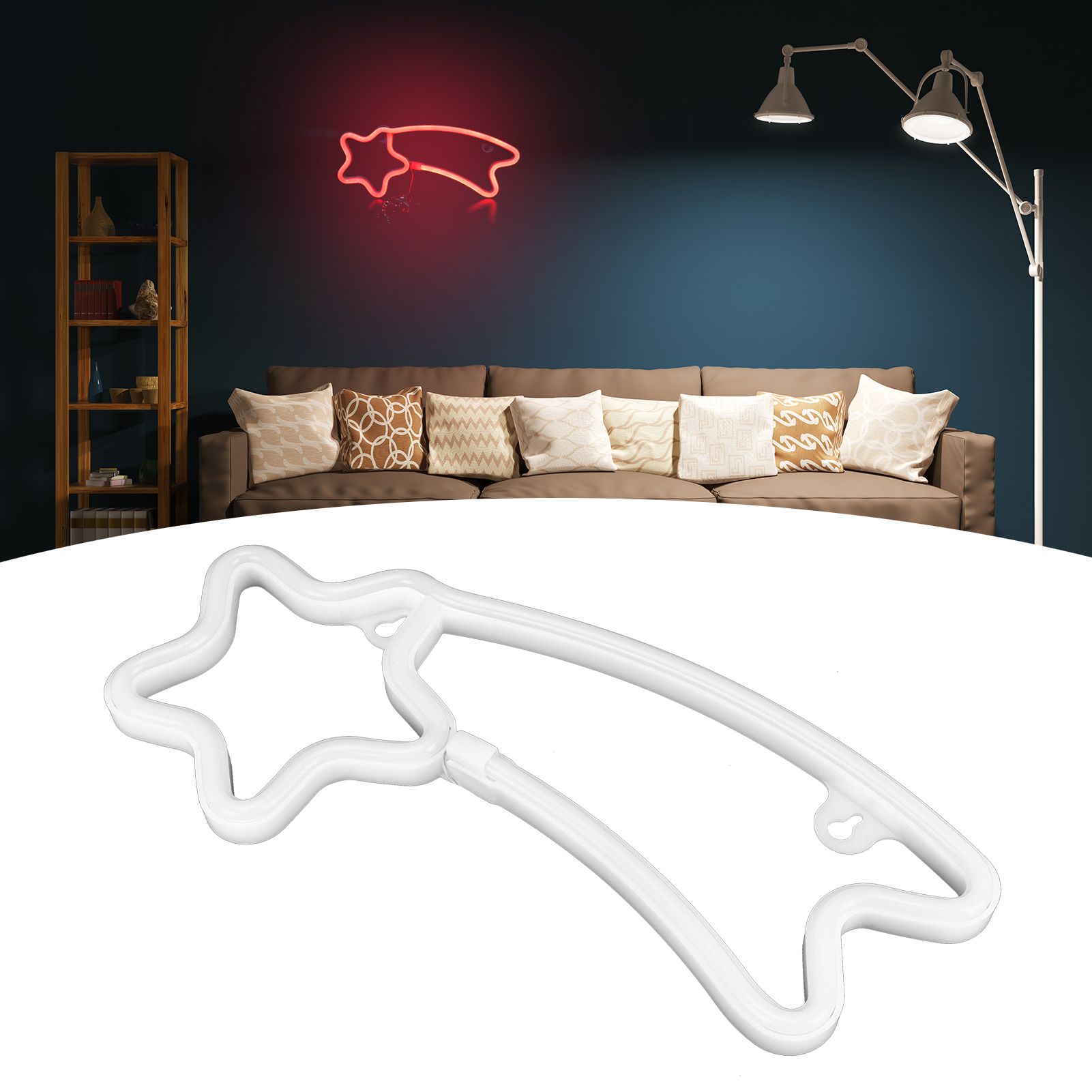 LED Neon Light Meteor shape Neon Sign Lamp Proposal Wedding Birthday Party view 12