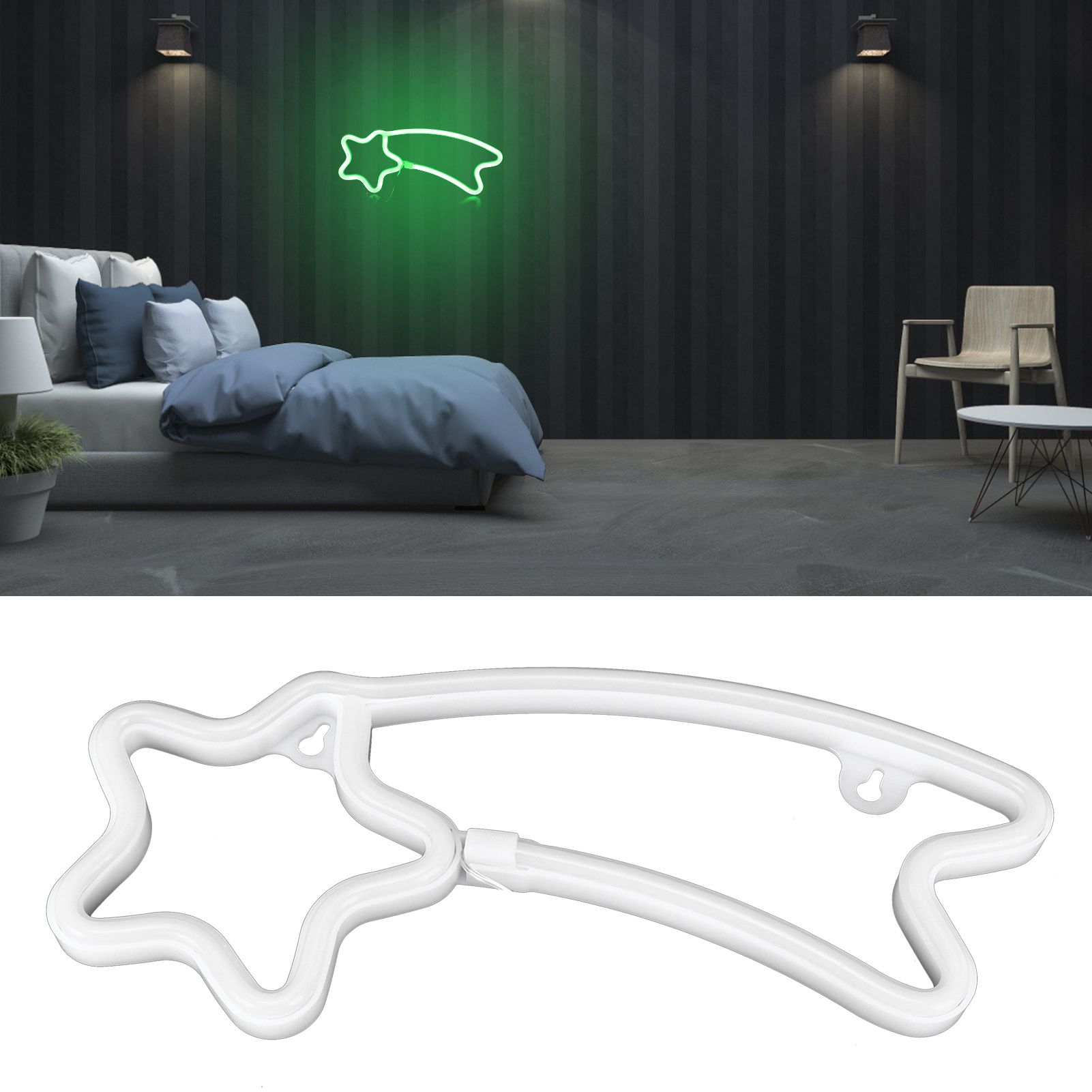 LED Neon Light Meteor shape Neon Sign Lamp Proposal Wedding Birthday Party view 11