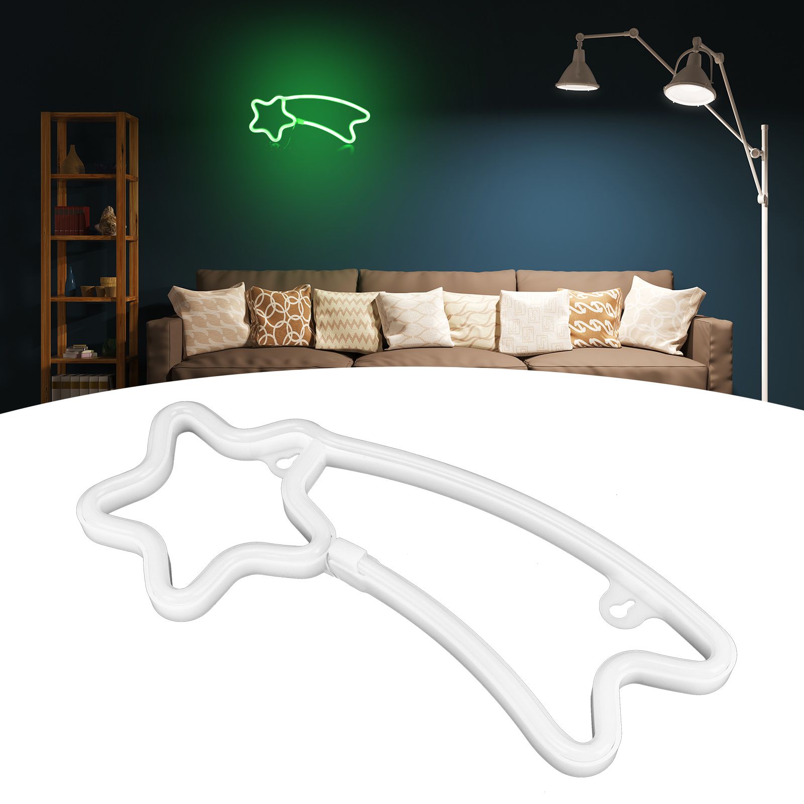 LED Neon Light Meteor shape Neon Sign Lamp Proposal Wedding Birthday Party view 12