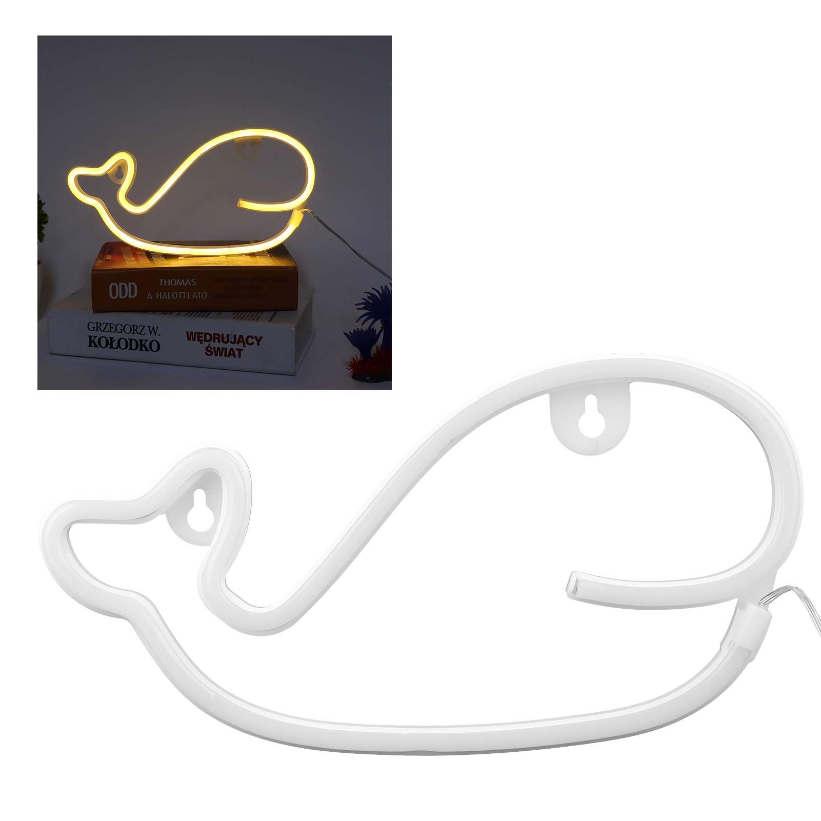 Neon Light Whale Shape LED Neon Sign Lamp Home Bedroom Party Holiday view 12
