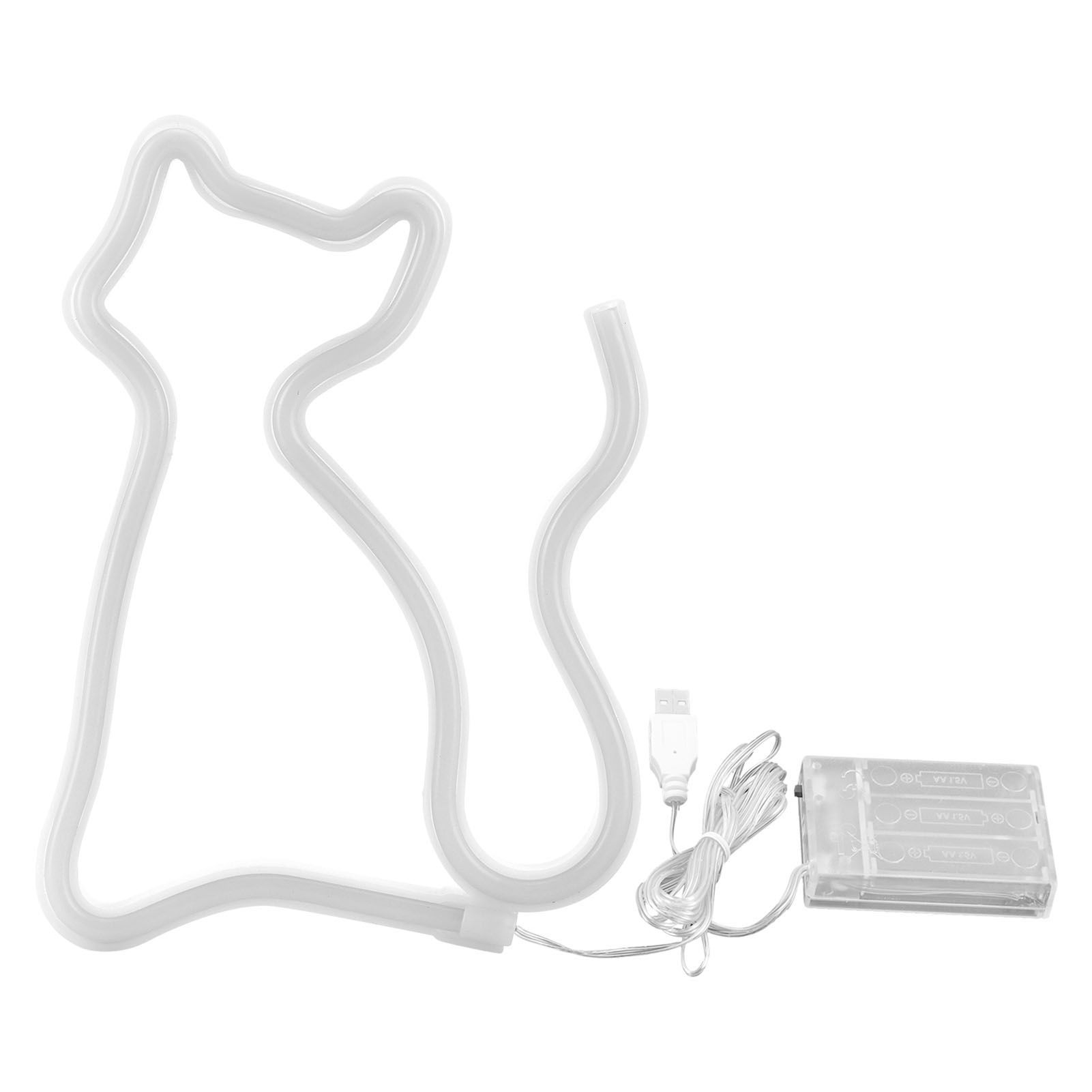 LED Neon Light Colorful CatShape Neon Sign Wall Decors for Proposal Wedding — image 1