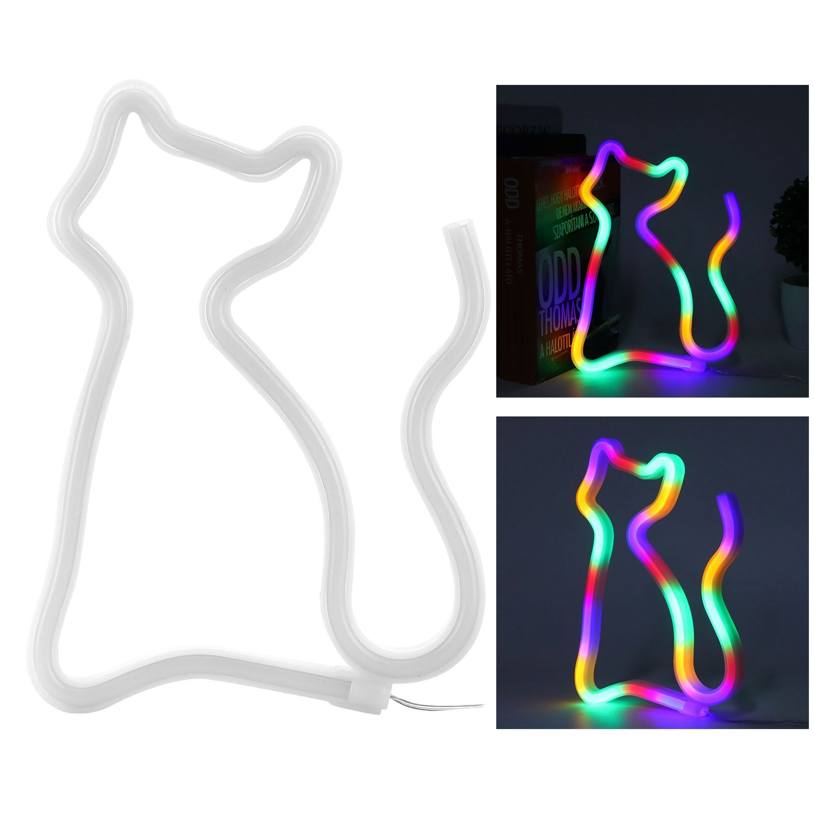 LED Neon Light Colorful CatShape Neon Sign Wall Decors for Proposal Wedding view 12