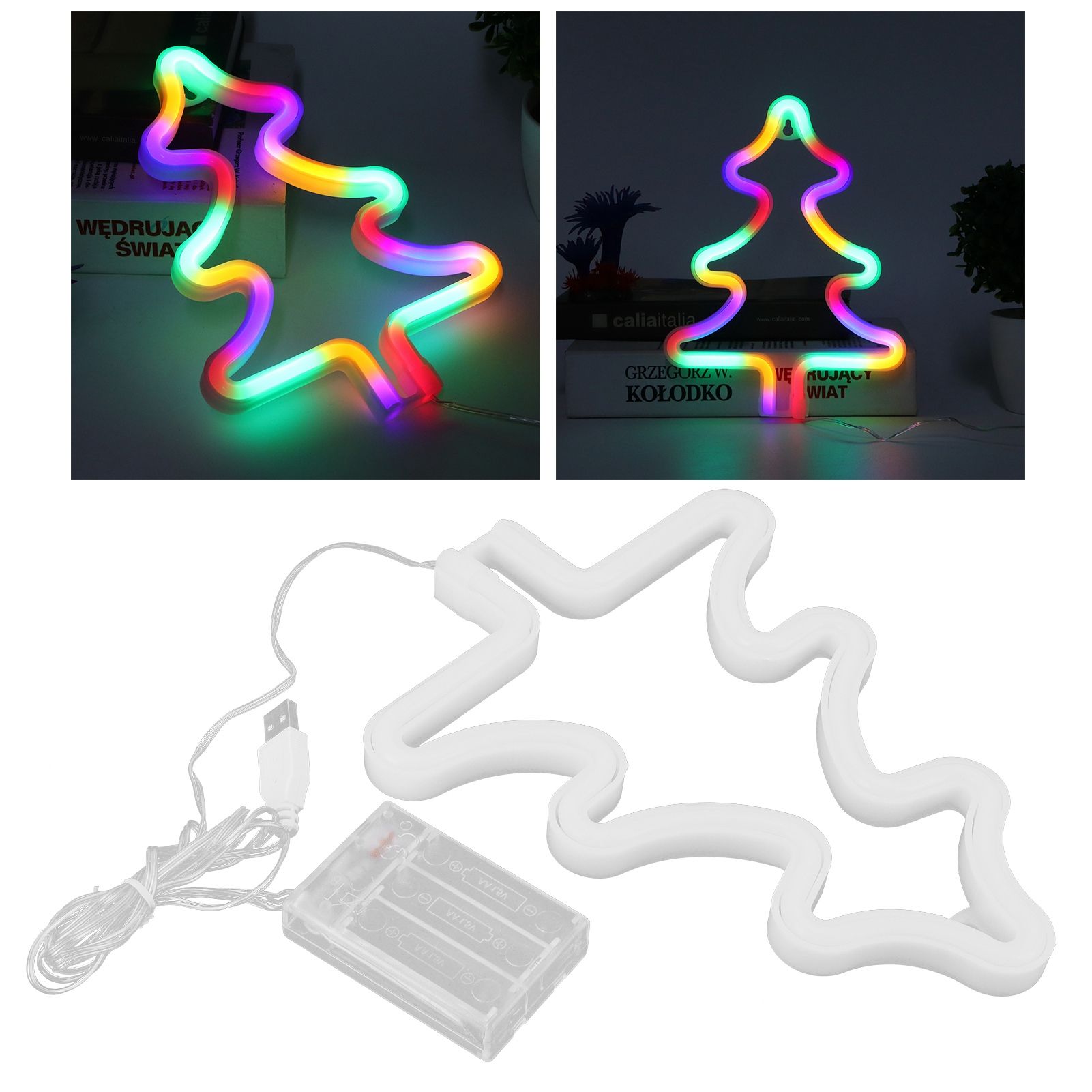 LED Neon Light Colorful Christmas Tree Neon Sign Decoration for Home Bedroom view 11