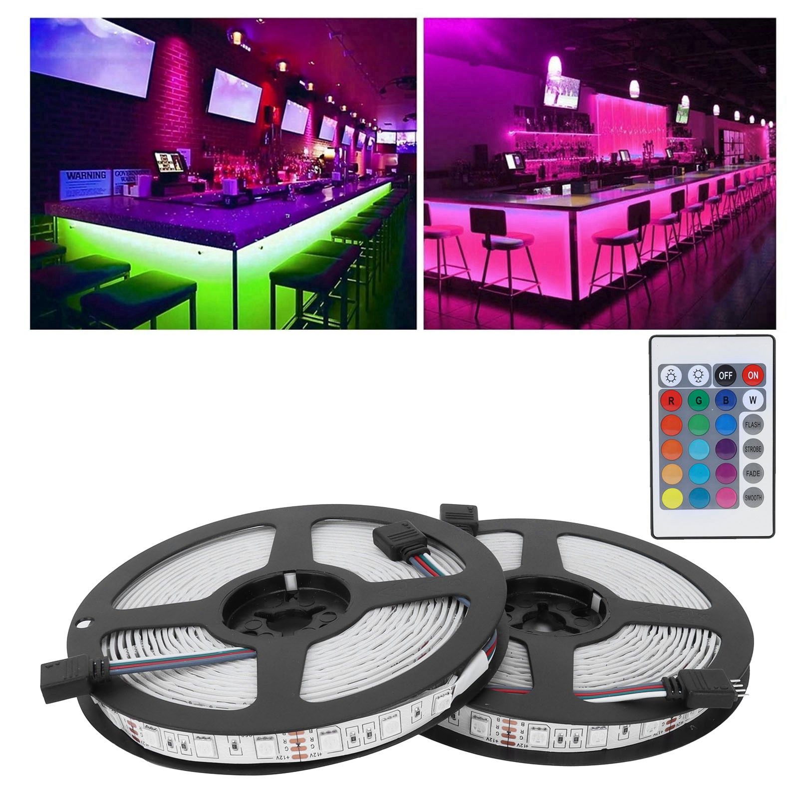 600LED RGB Strip Light 10m 5050SMD Bluetooth APP Control Dimmable Color Change view 11