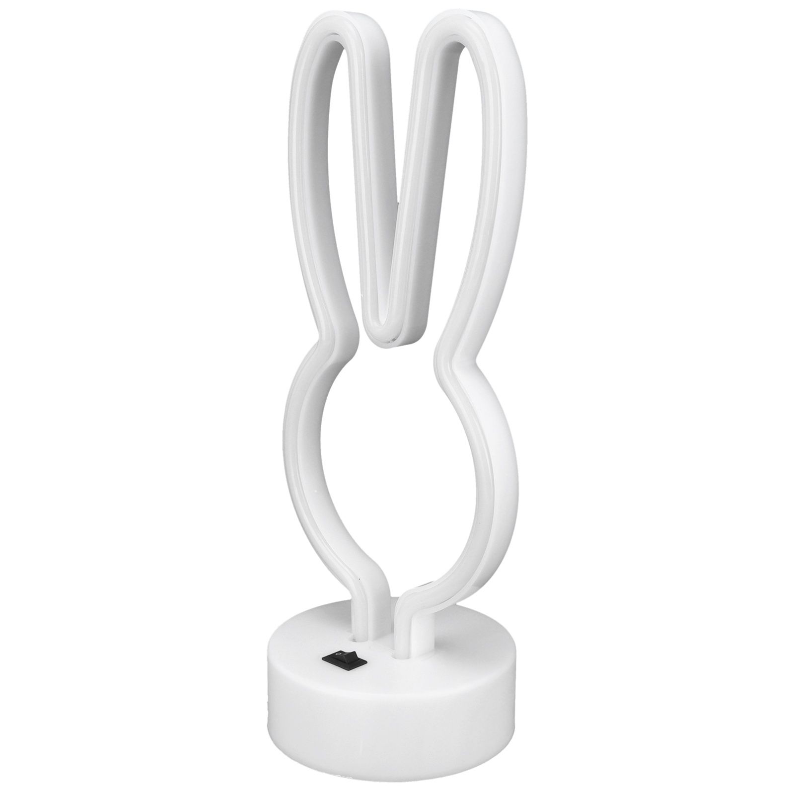 Rabbit Shape LED Neon Light Bedside Table Decor Neon Lamp with Base view 3