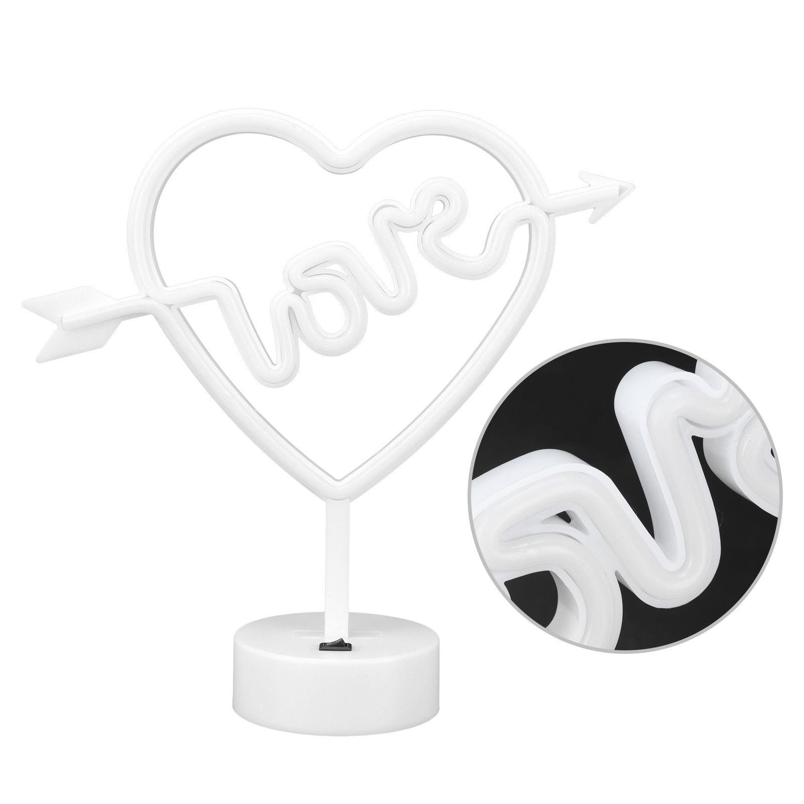 Heart Shape Neon Light Night Light for Wedding Party Kids Room Living Room view 7