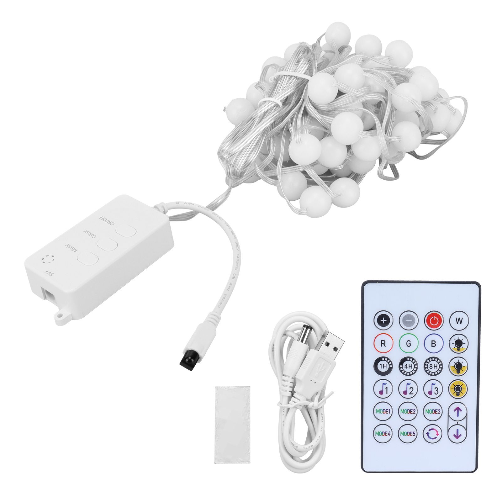5V RGB Light String IP65 10m WIFI Intelligent Decorative Lamp with 24‑Key view 2
