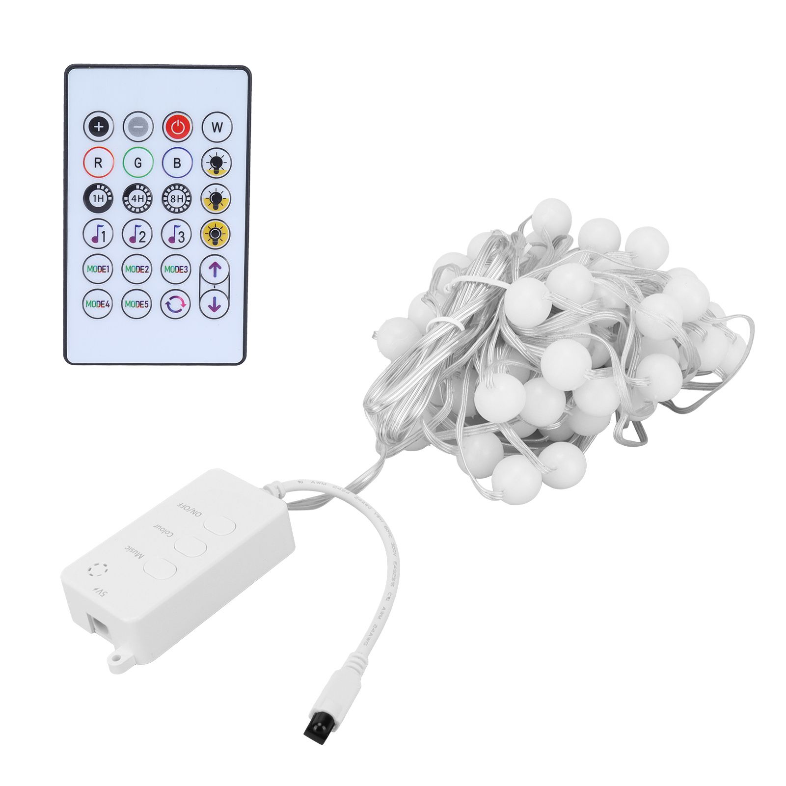 5V RGB Light String IP65 10m WIFI Intelligent Decorative Lamp with 24‑Key view 3
