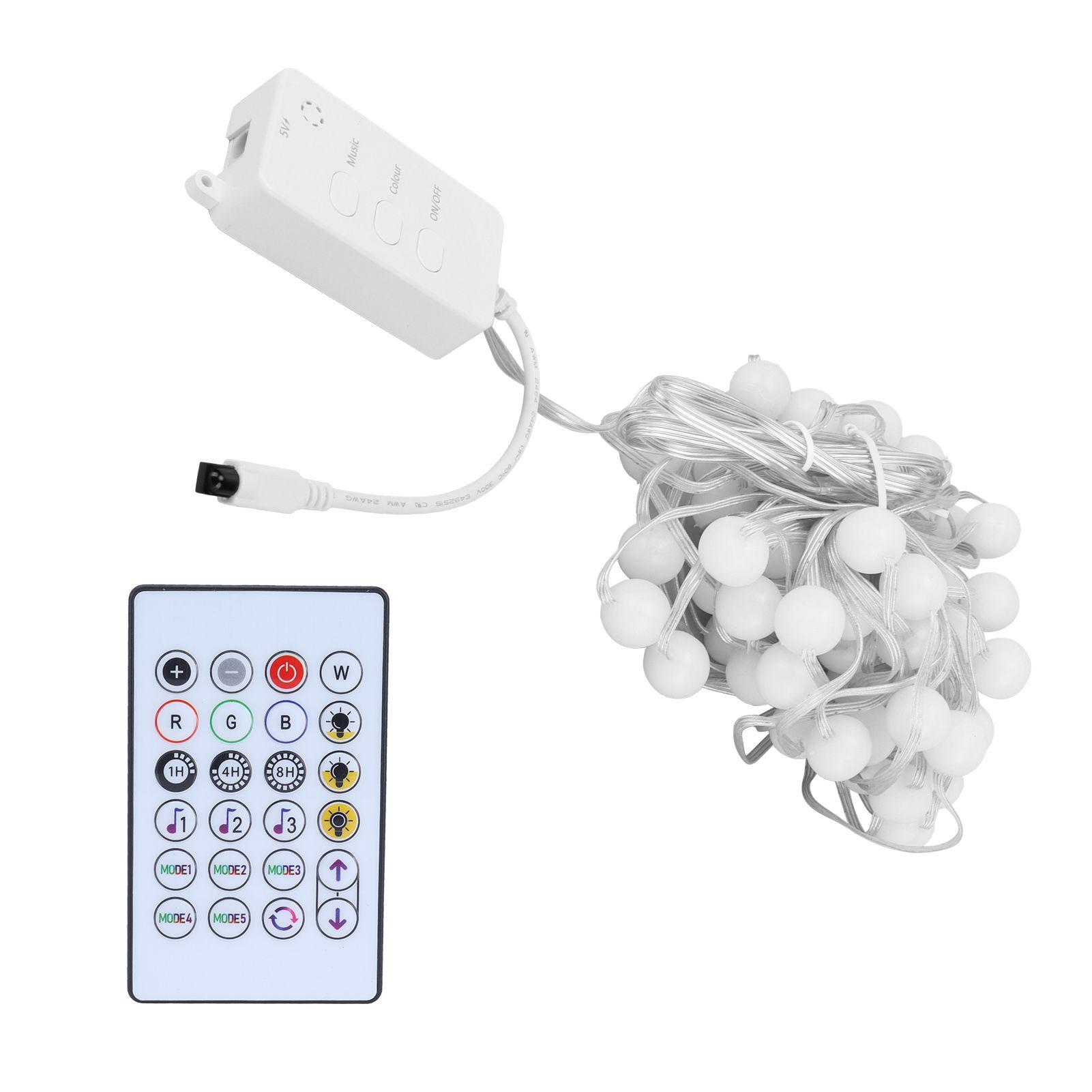 5V RGB Light String IP65 10m WIFI Intelligent Decorative Lamp with 24‑Key view 5