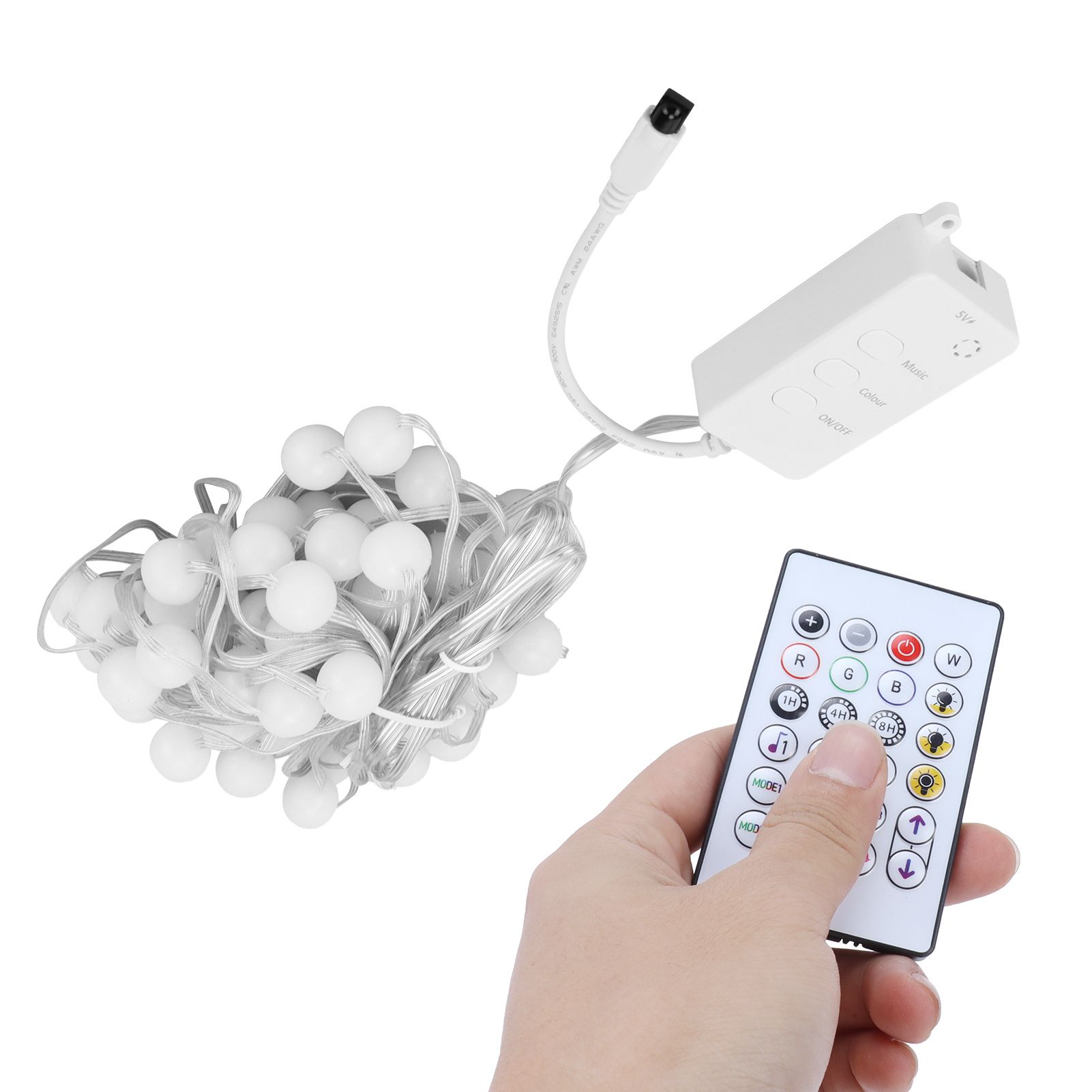 5V RGB Light String IP65 10m WIFI Intelligent Decorative Lamp with 24‑Key view 7