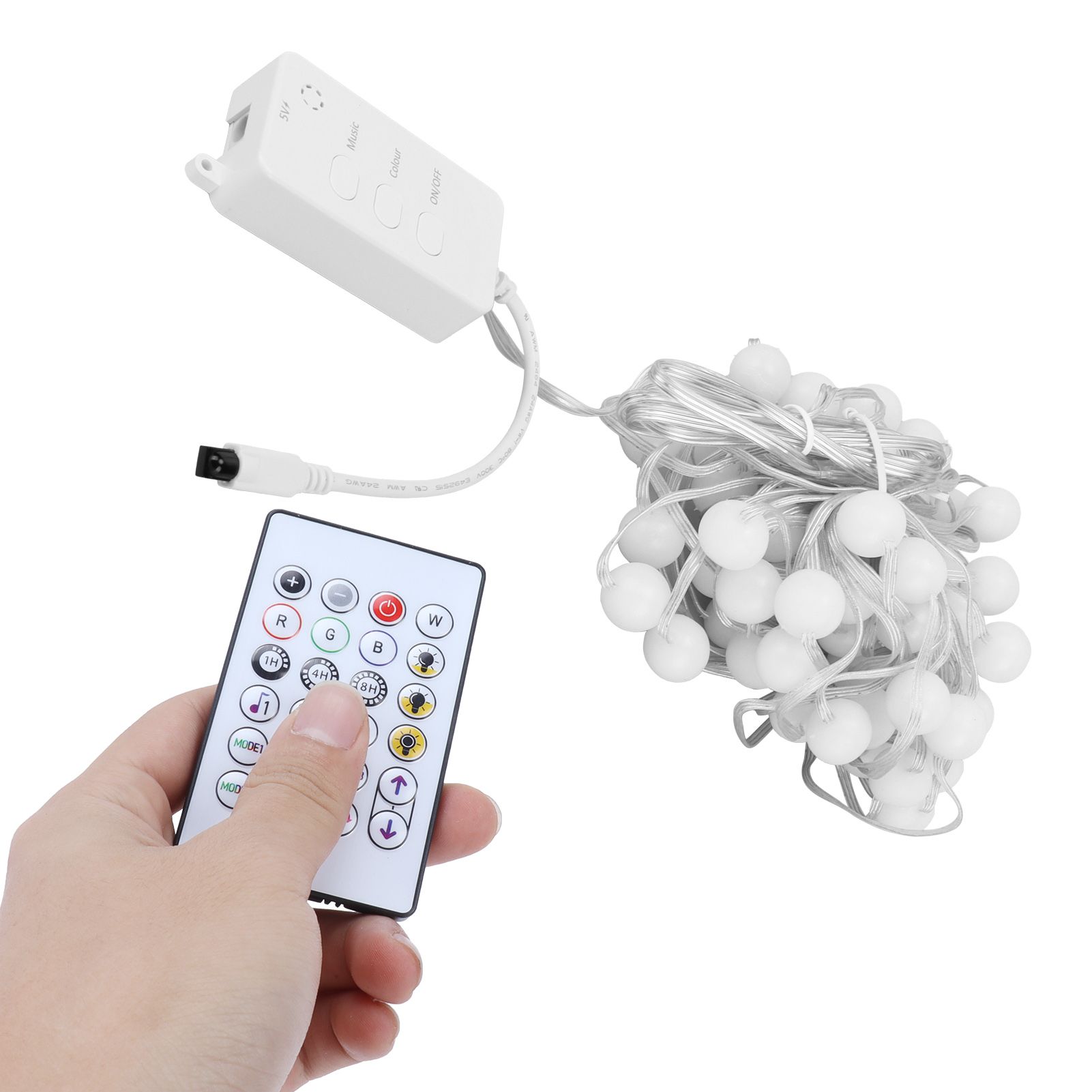 5V RGB Light String IP65 10m WIFI Intelligent Decorative Lamp with 24‑Key view 8