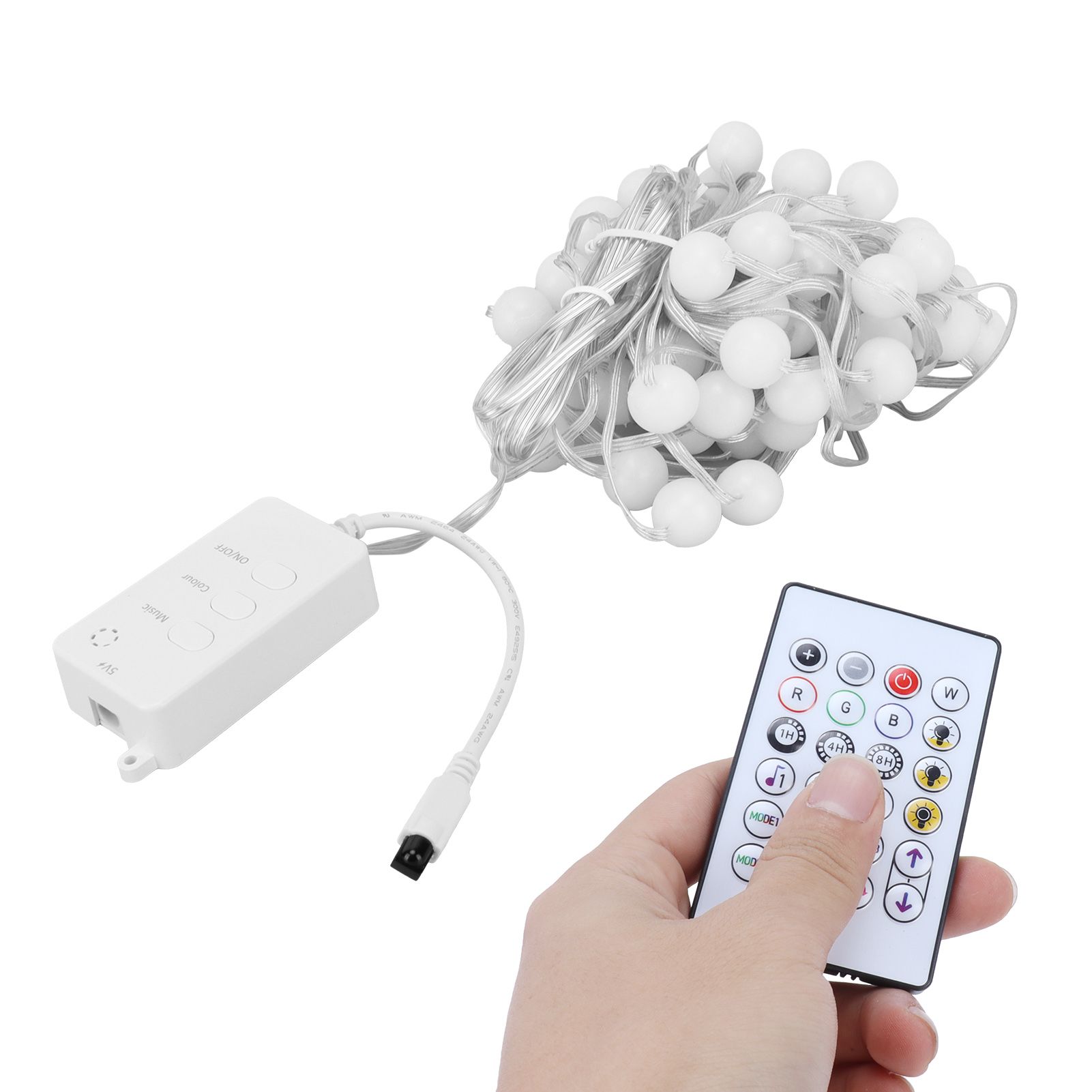 5V RGB Light String IP65 10m WIFI Intelligent Decorative Lamp with 24‑Key view 10