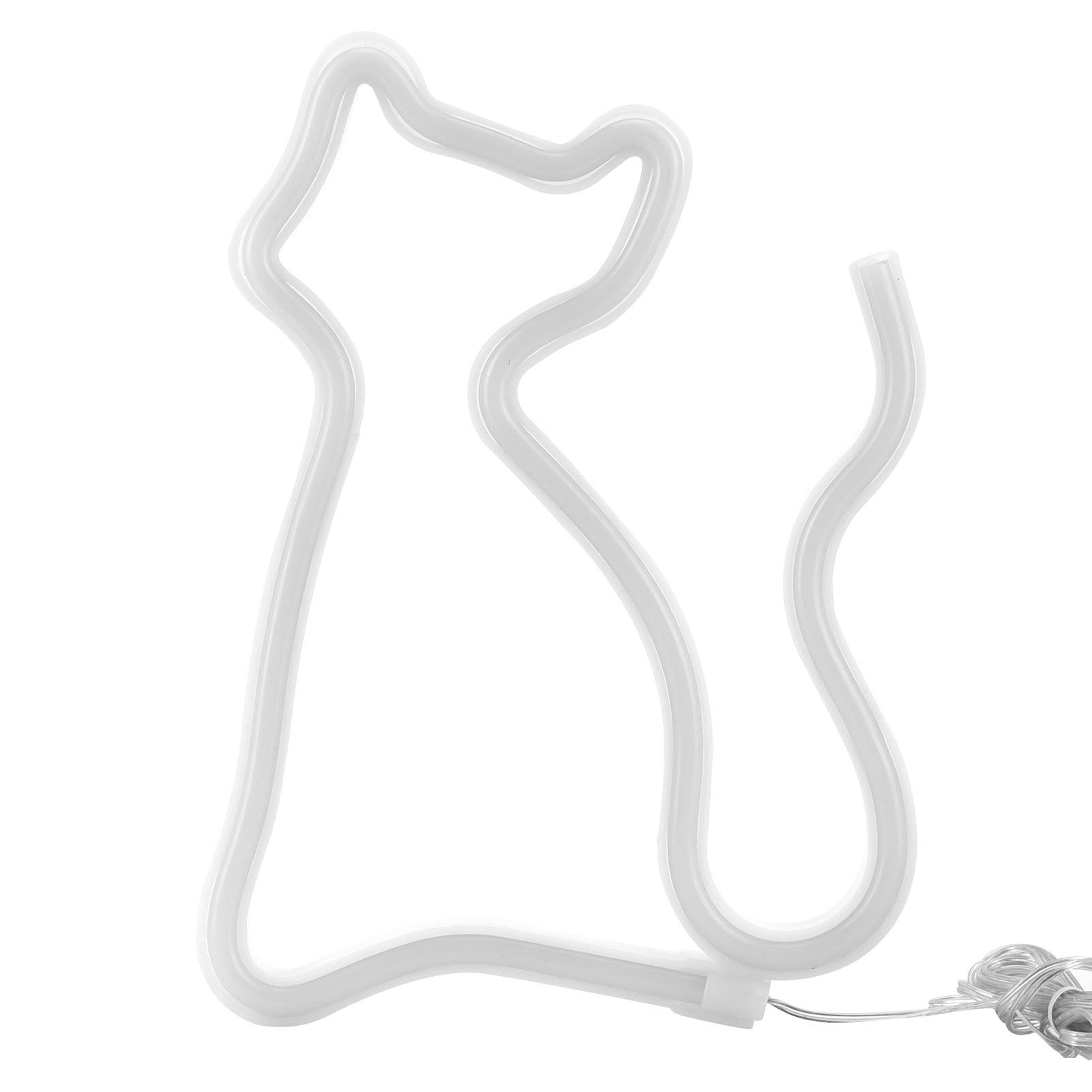 Cat Shaped Neon Sign LED Neon Light Decorative Art for Wedding Party