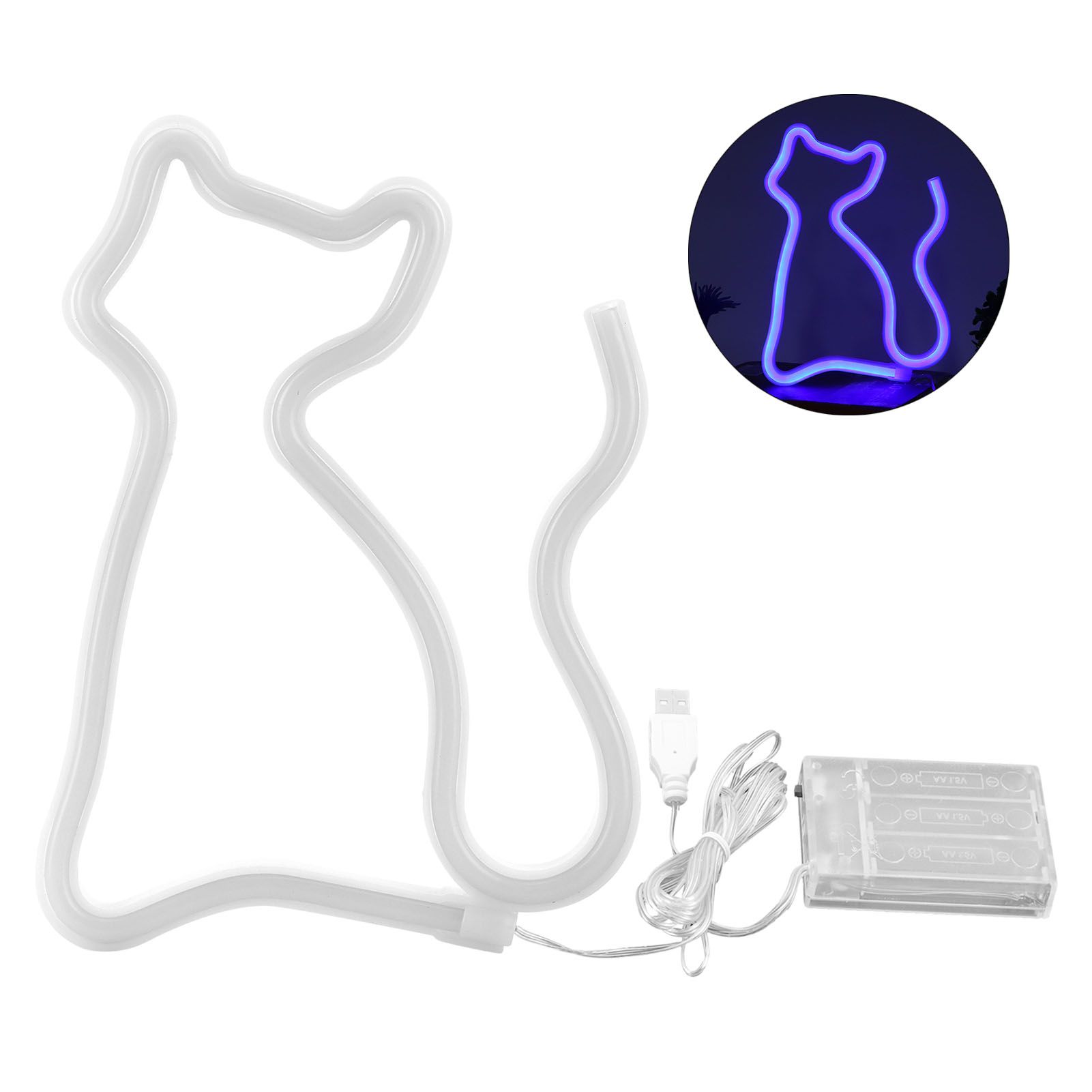 Cat Shaped Neon Sign LED Neon Light Decorative Art for Wedding Party view 2