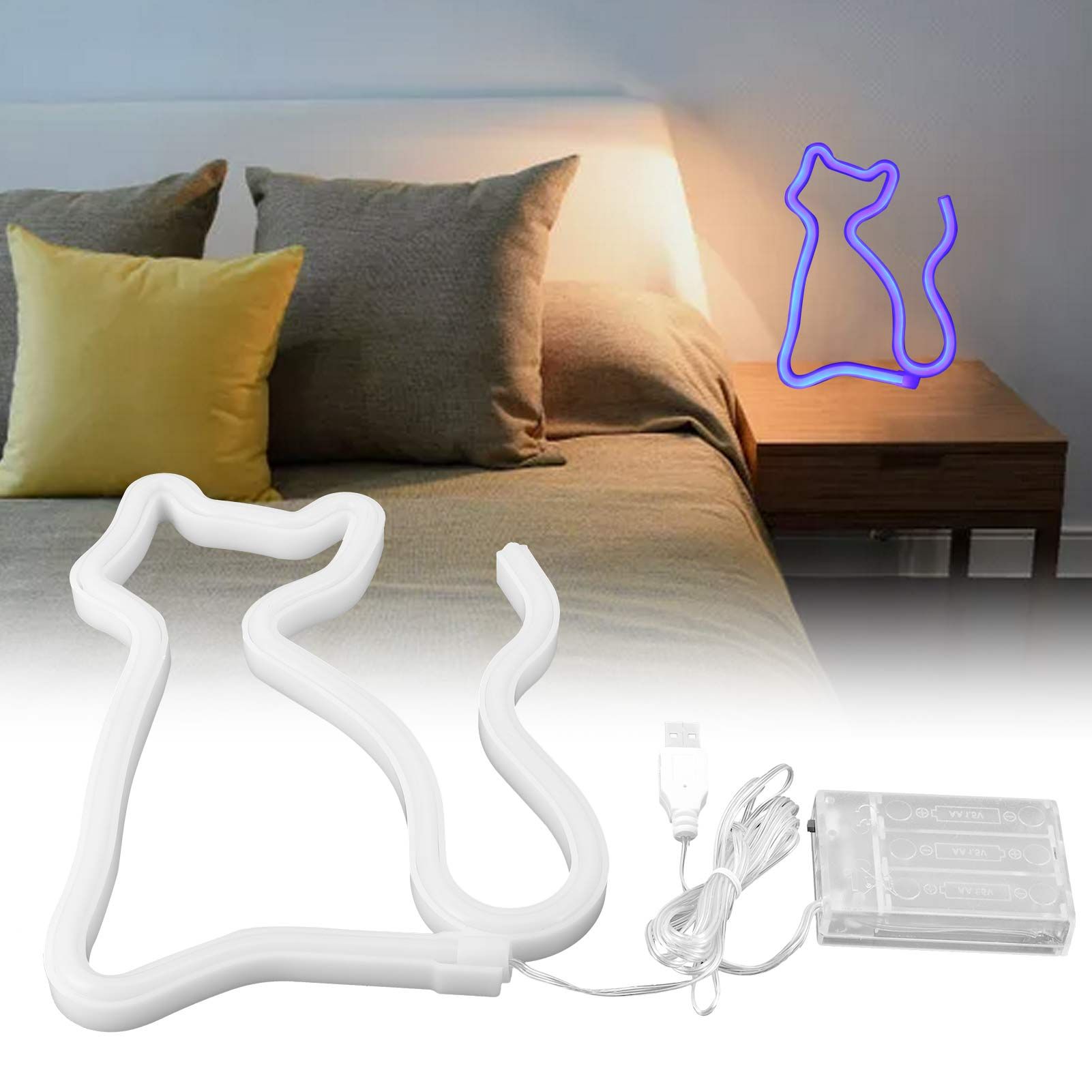 Cat Shaped Neon Sign LED Neon Light Decorative Art for Wedding Party view 11