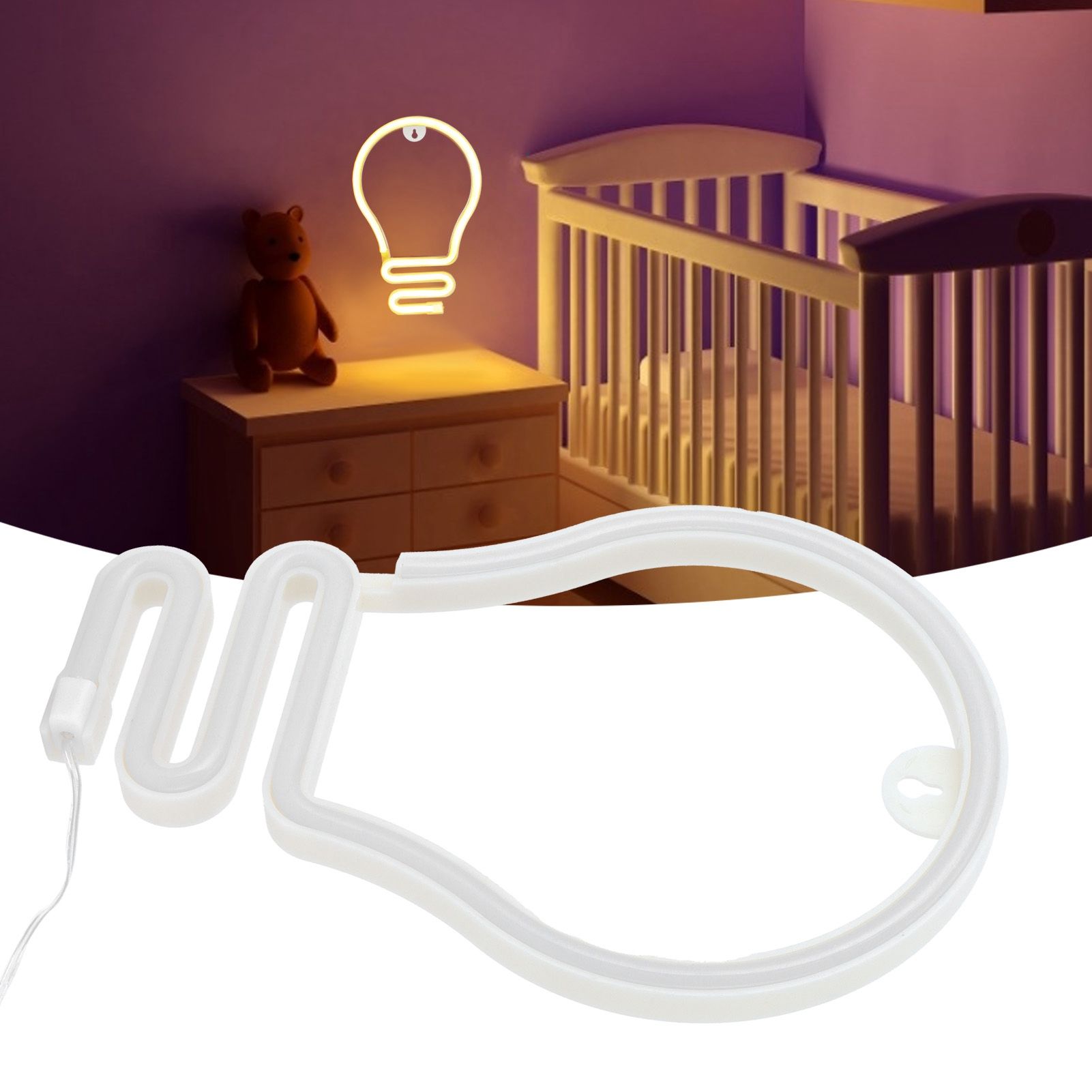 Bulb Shape Neon Light LED Sign for Wall Decor Party Christmas Wedding view 12