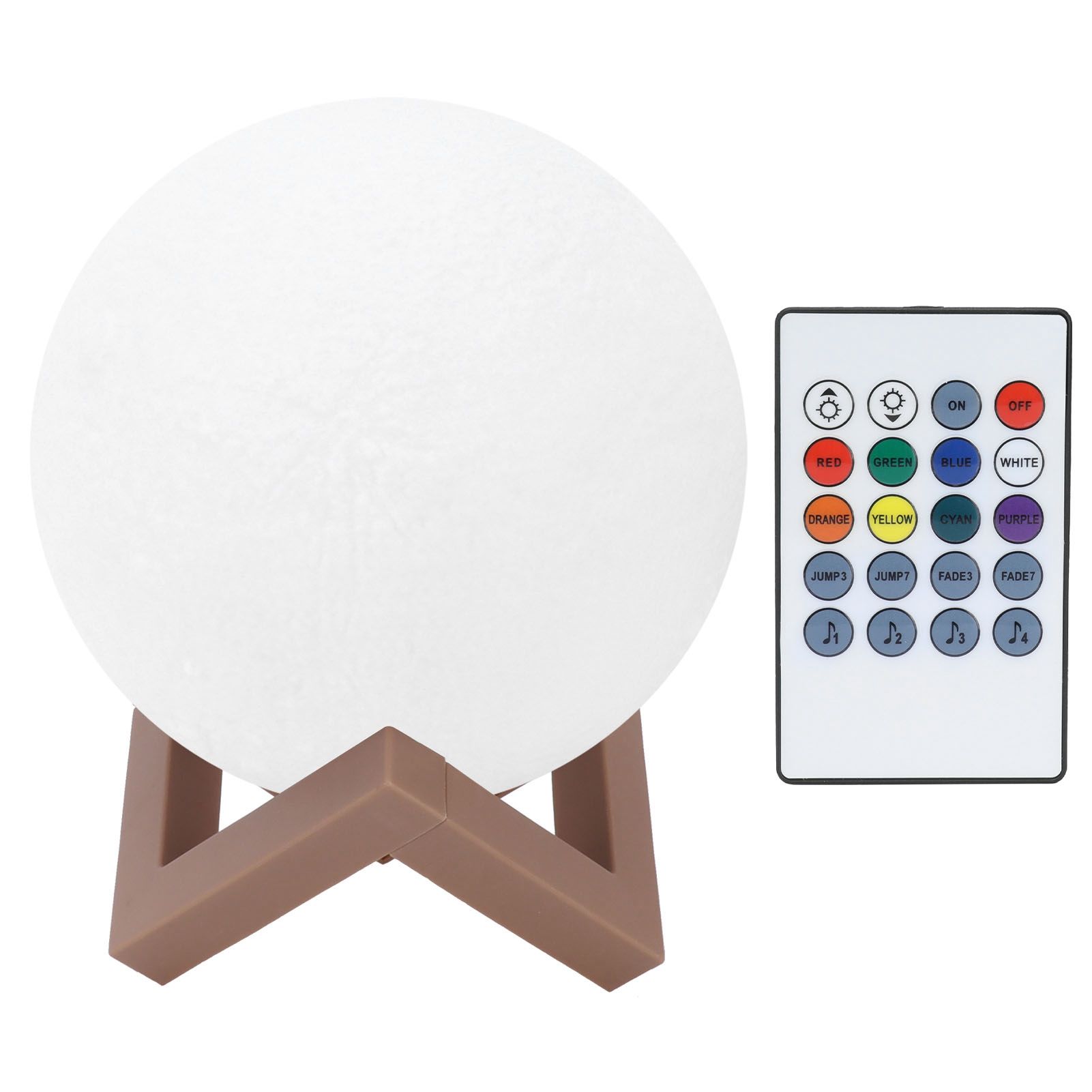 8 Colors LED Moon Lamp with 20‑Keys Remote Control Sound Induction Night Light view 2