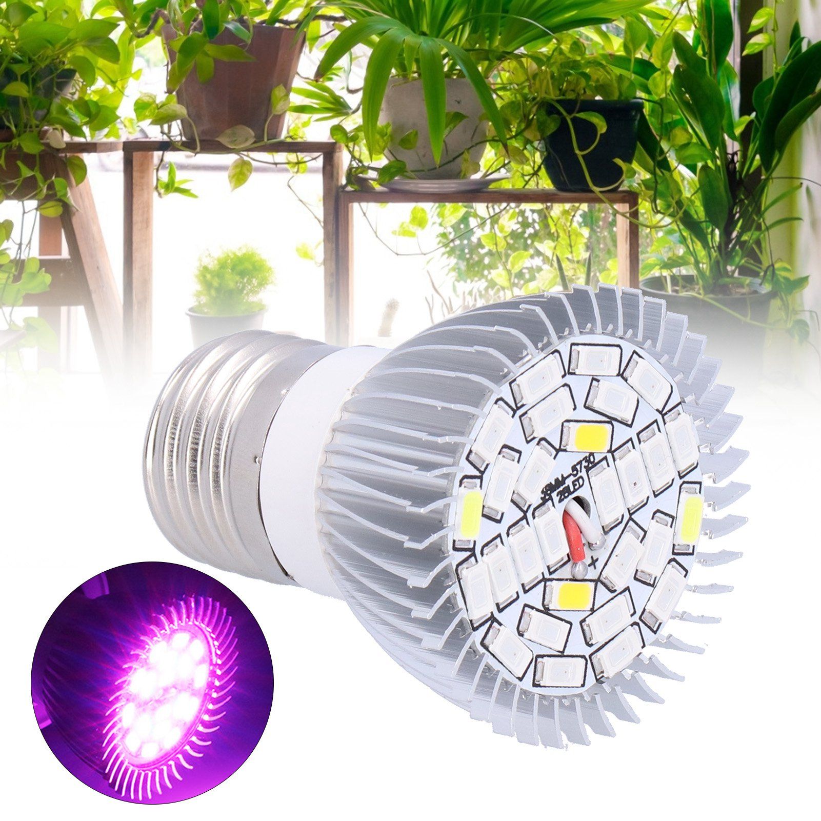 Grow Light Bulb Full Spectrum Plant Lamp Bulb for Greenhouse Indoor Garden view 11