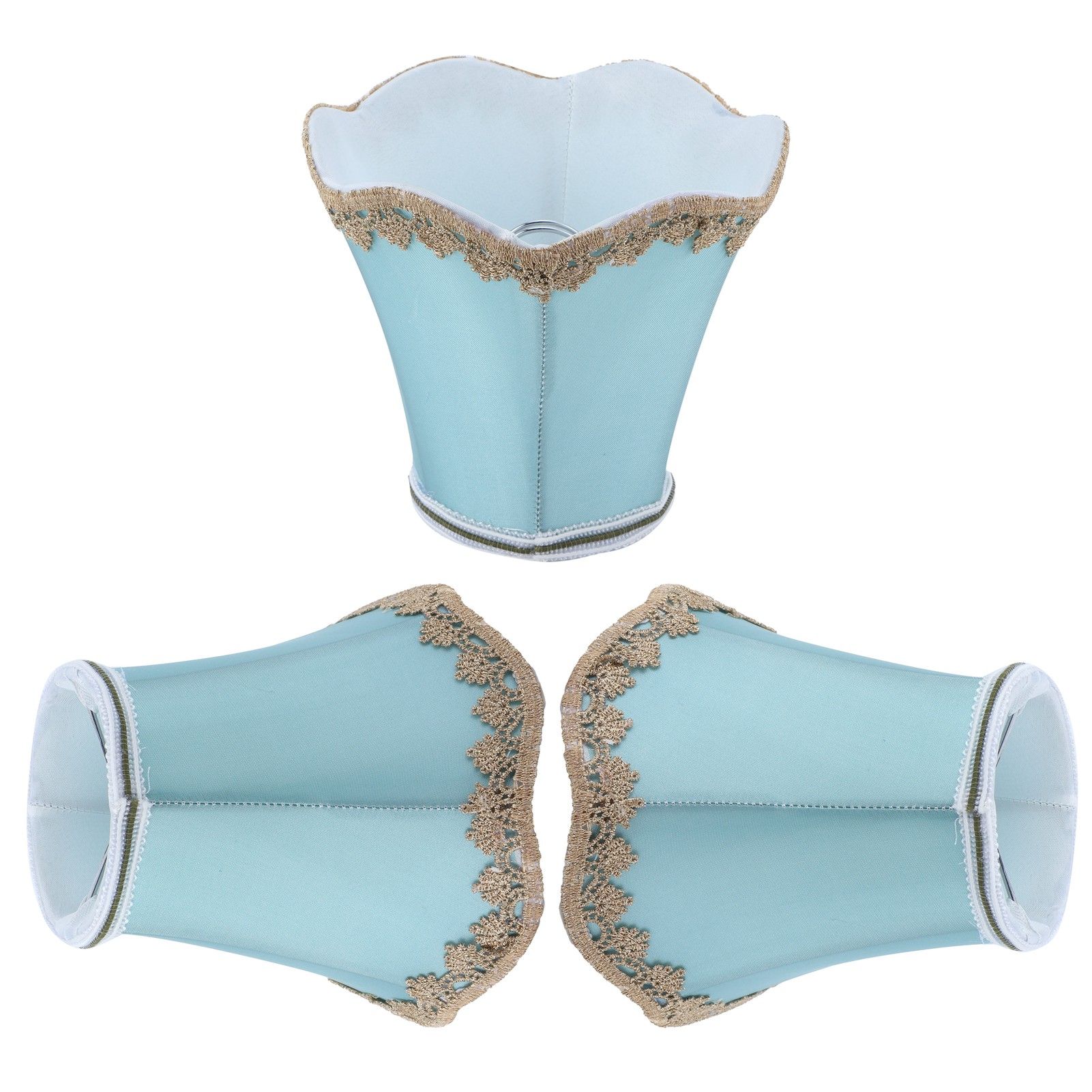 3Pcs Fabric Lampshade ClipType Modern European Style E14 Lamp Cover for Home view 8