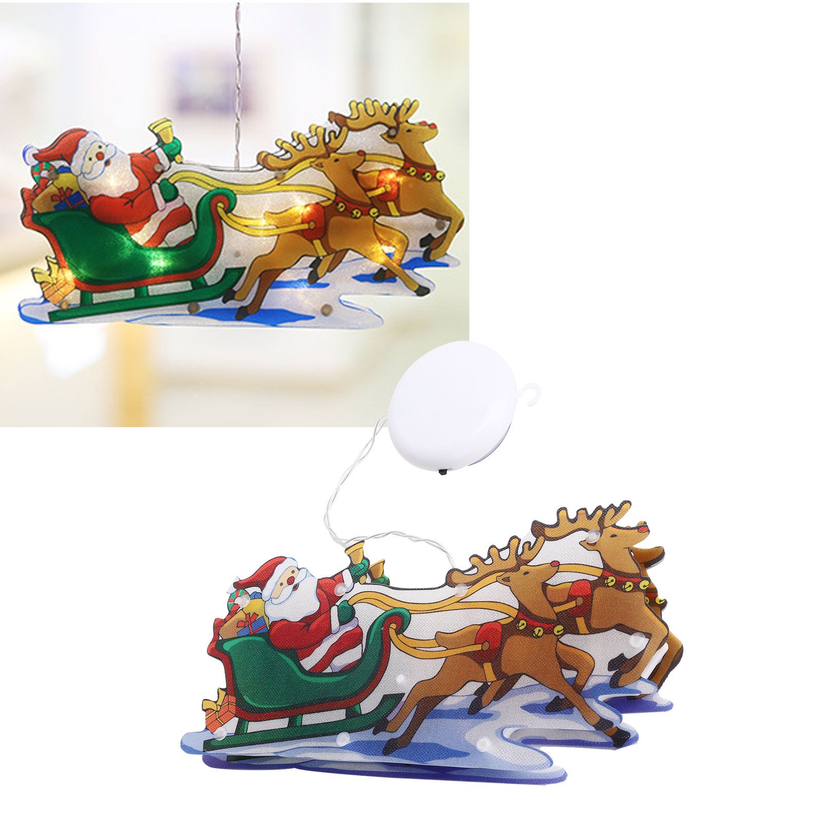 Christmas Lights LED Suction Cup Window Hanging Lights Holiday Christmas view 11