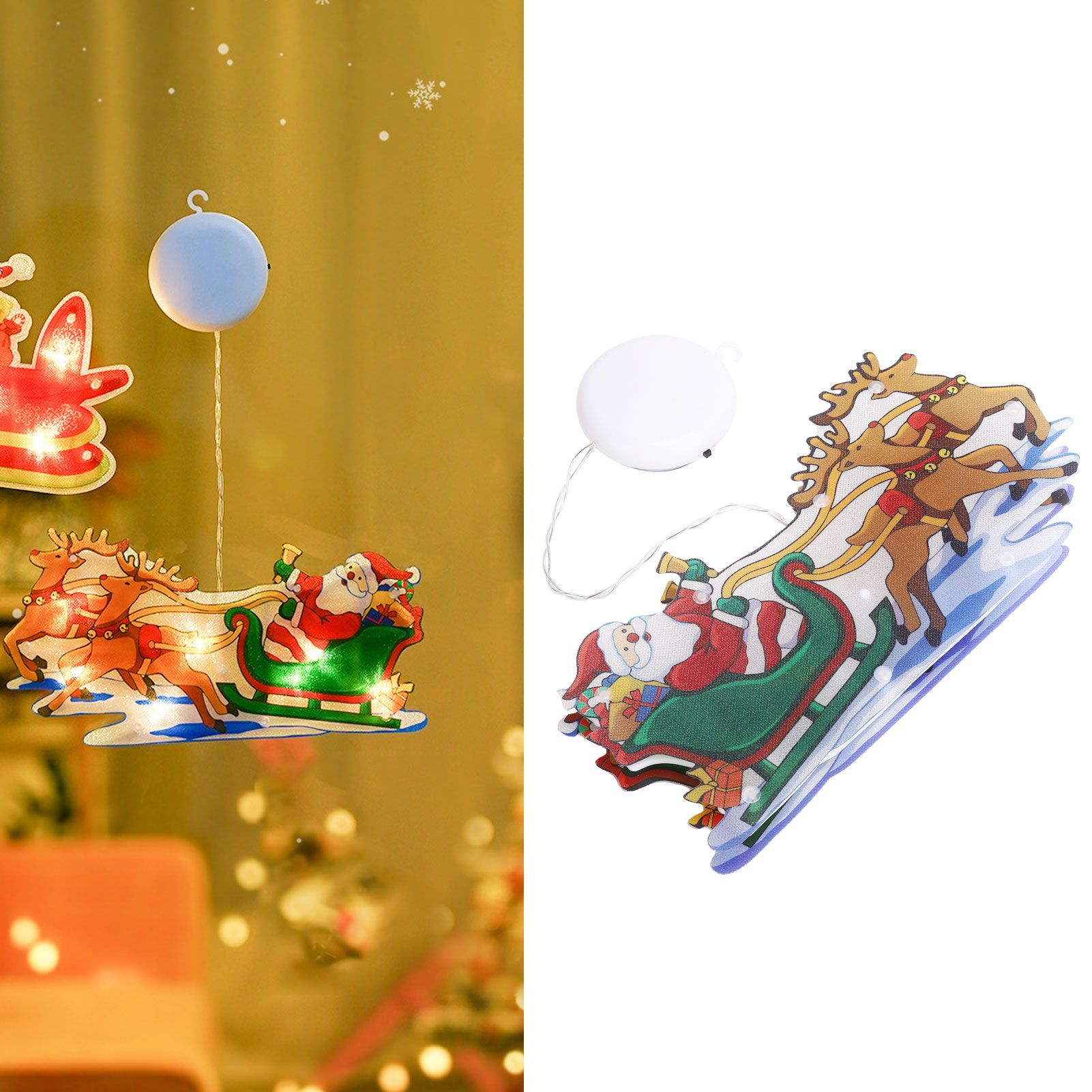 Christmas Lights LED Suction Cup Window Hanging Lights Holiday Christmas view 12