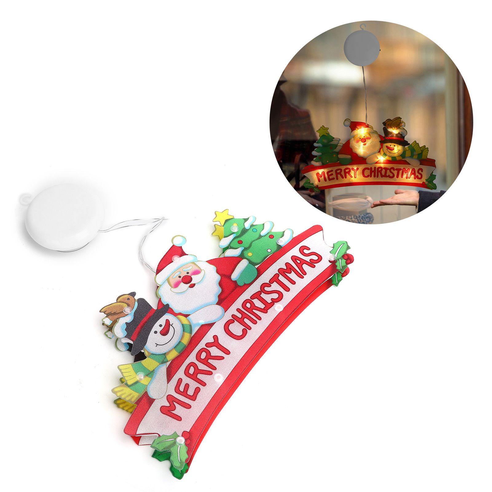 Christmas Decoration Lights LED Suction Cup Window Hanging Lights for view 11