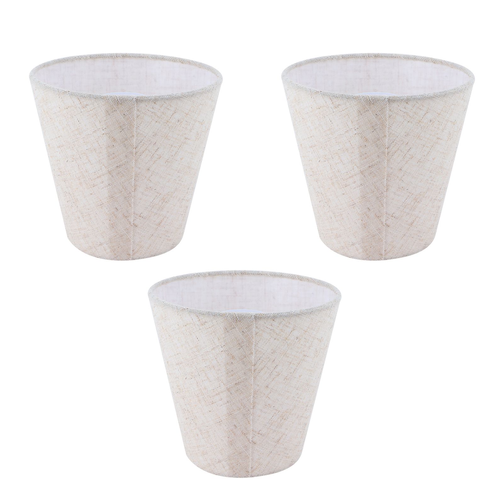 3PCS Linen Cloth Lamp Shade E14 Meson Lampshade for Candle Chandelier Hotel view 5
