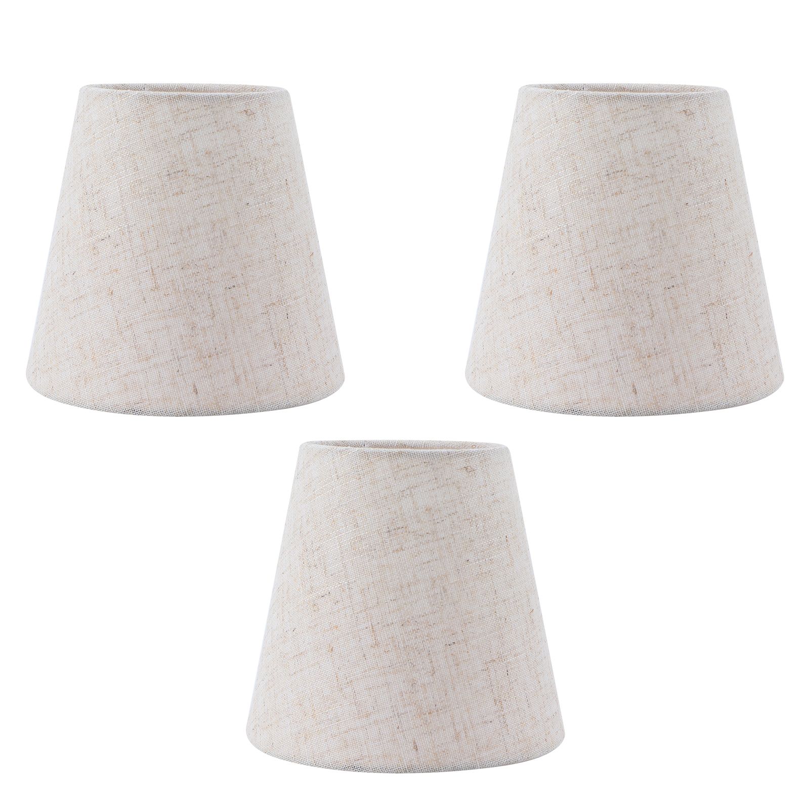 3PCS Linen Cloth Lamp Shade E14 Meson Lampshade for Candle Chandelier Hotel view 6