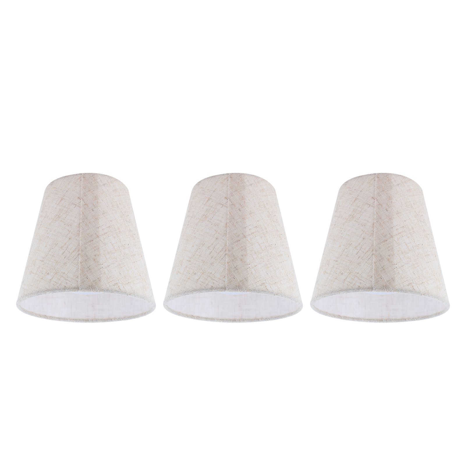 3PCS Linen Cloth Lamp Shade E14 Meson Lampshade for Candle Chandelier Hotel view 8