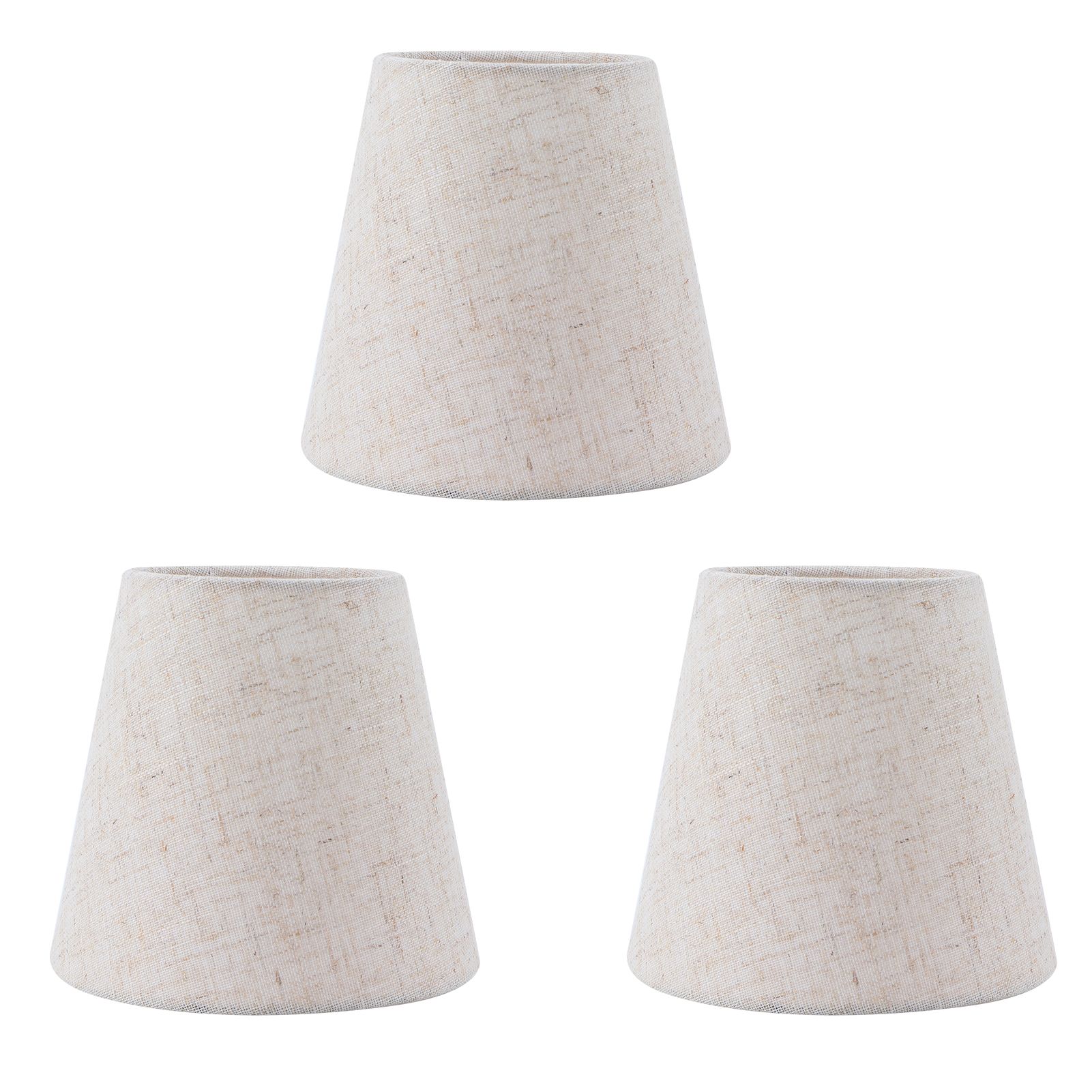 3PCS Linen Cloth Lamp Shade E14 Meson Lampshade for Candle Chandelier Hotel view 9